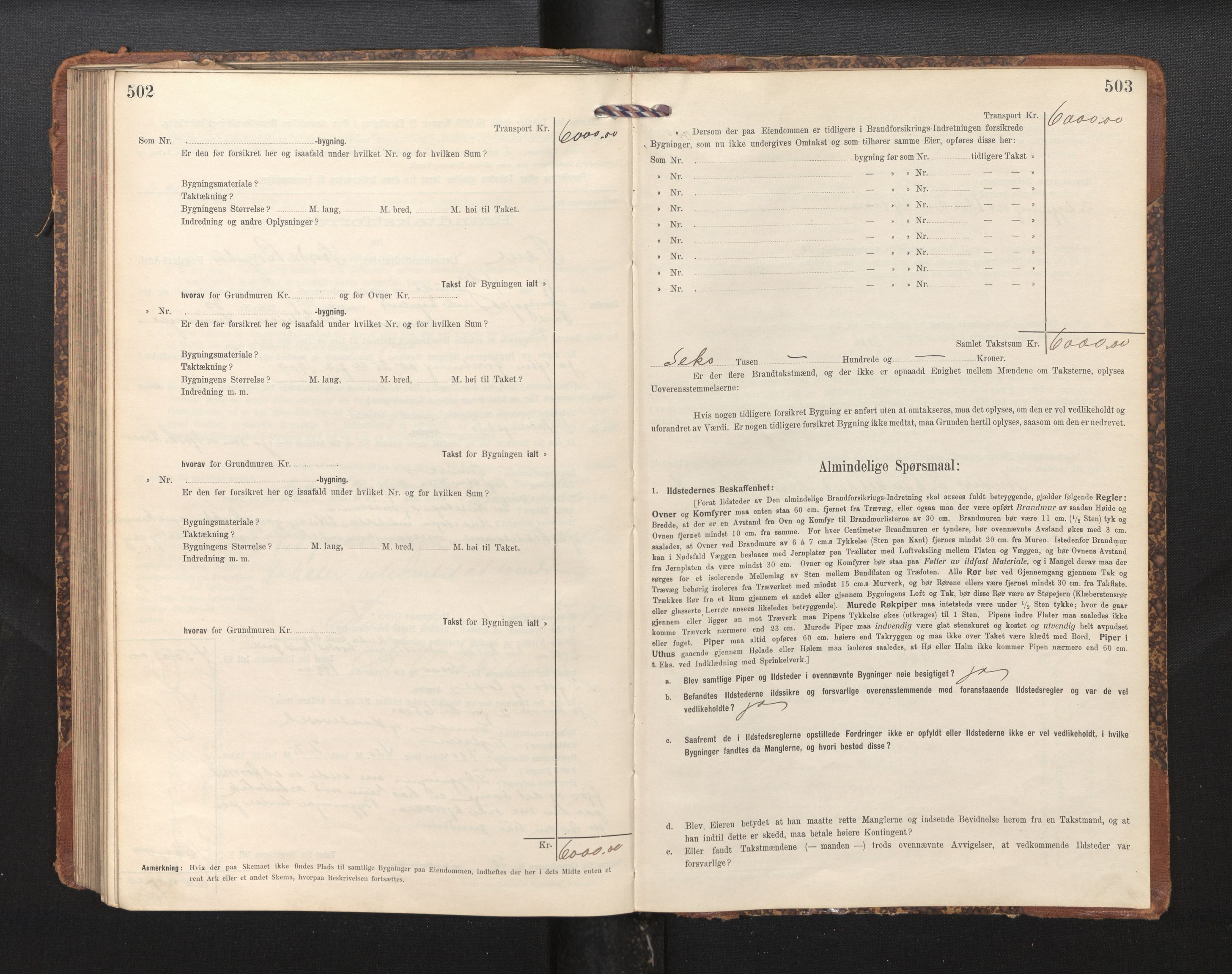 Lensmannen i Fana, AV/SAB-A-31801/0012/L0020: Branntakstprotokoll skjematakst, 1912-1917, p. 502-503