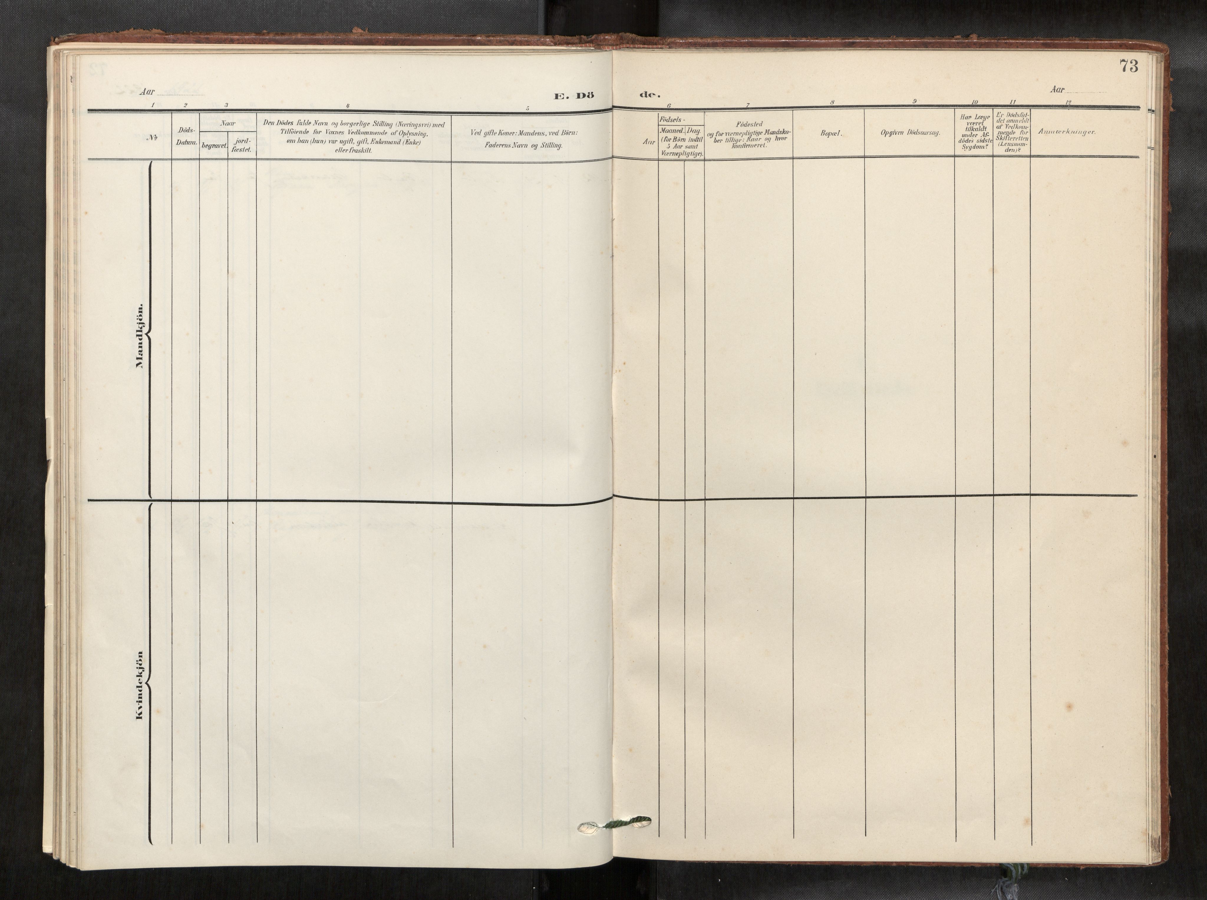 Verdal sokneprestkontor, AV/SAT-A-1156/2/H/Haa/L0003: Parish register (official) no. 3, 1907-1921, p. 73