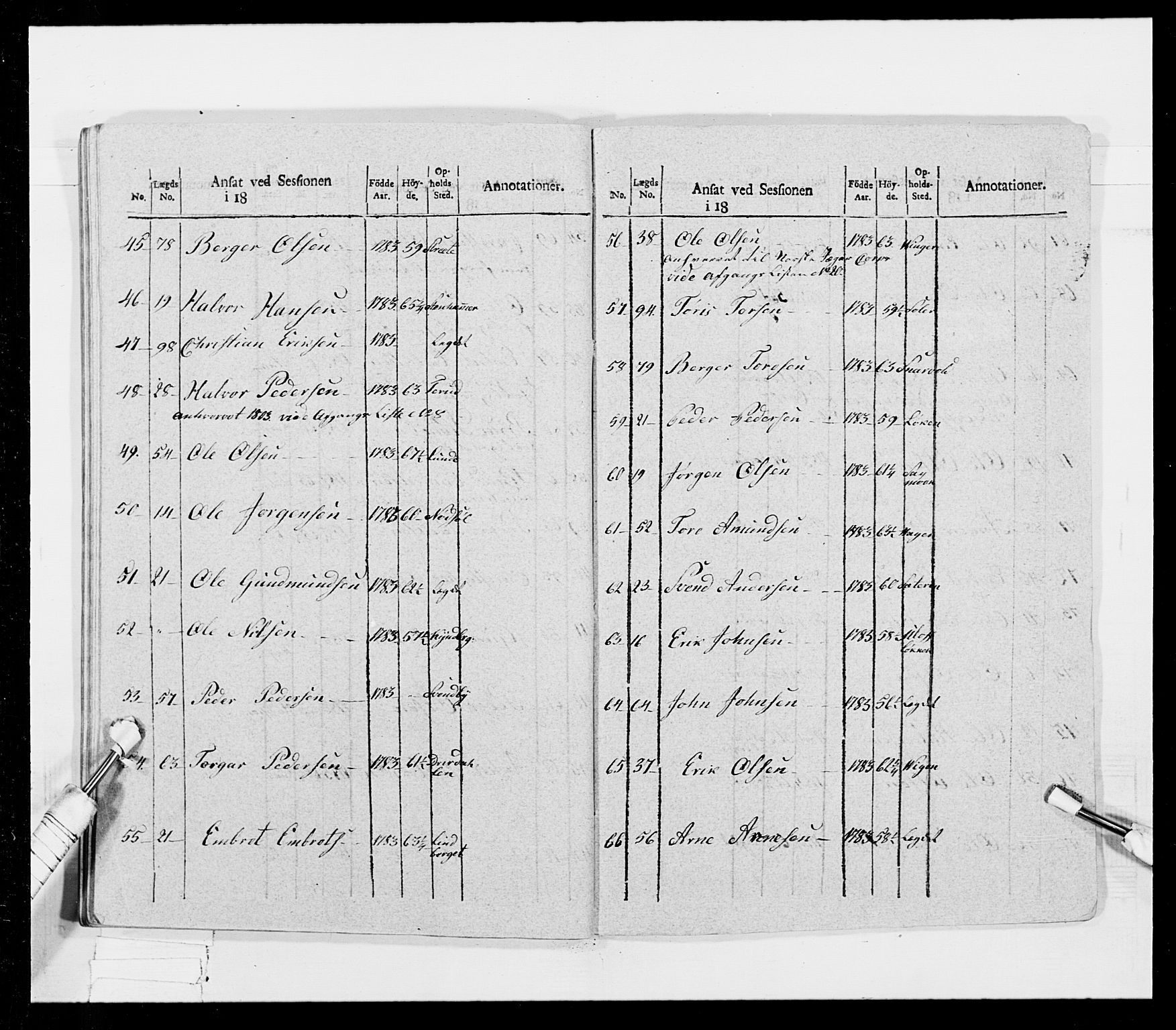 Generalitets- og kommissariatskollegiet, Det kongelige norske kommissariatskollegium, AV/RA-EA-5420/E/Eh/L0026: Skiløperkompaniene, 1805-1810, p. 182