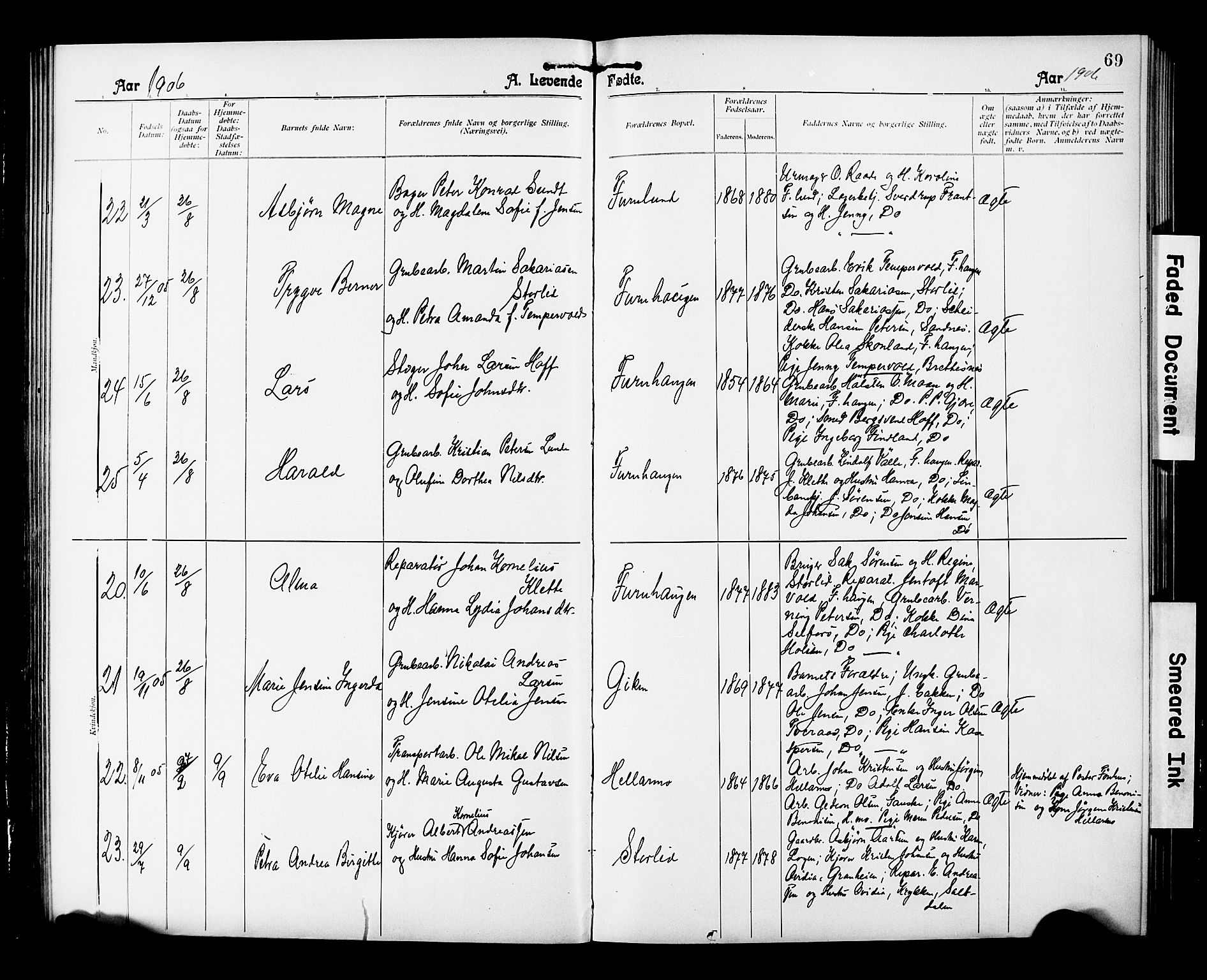 Ministerialprotokoller, klokkerbøker og fødselsregistre - Nordland, AV/SAT-A-1459/850/L0709: Parish register (official) no. 850A01, 1899-1909, p. 69