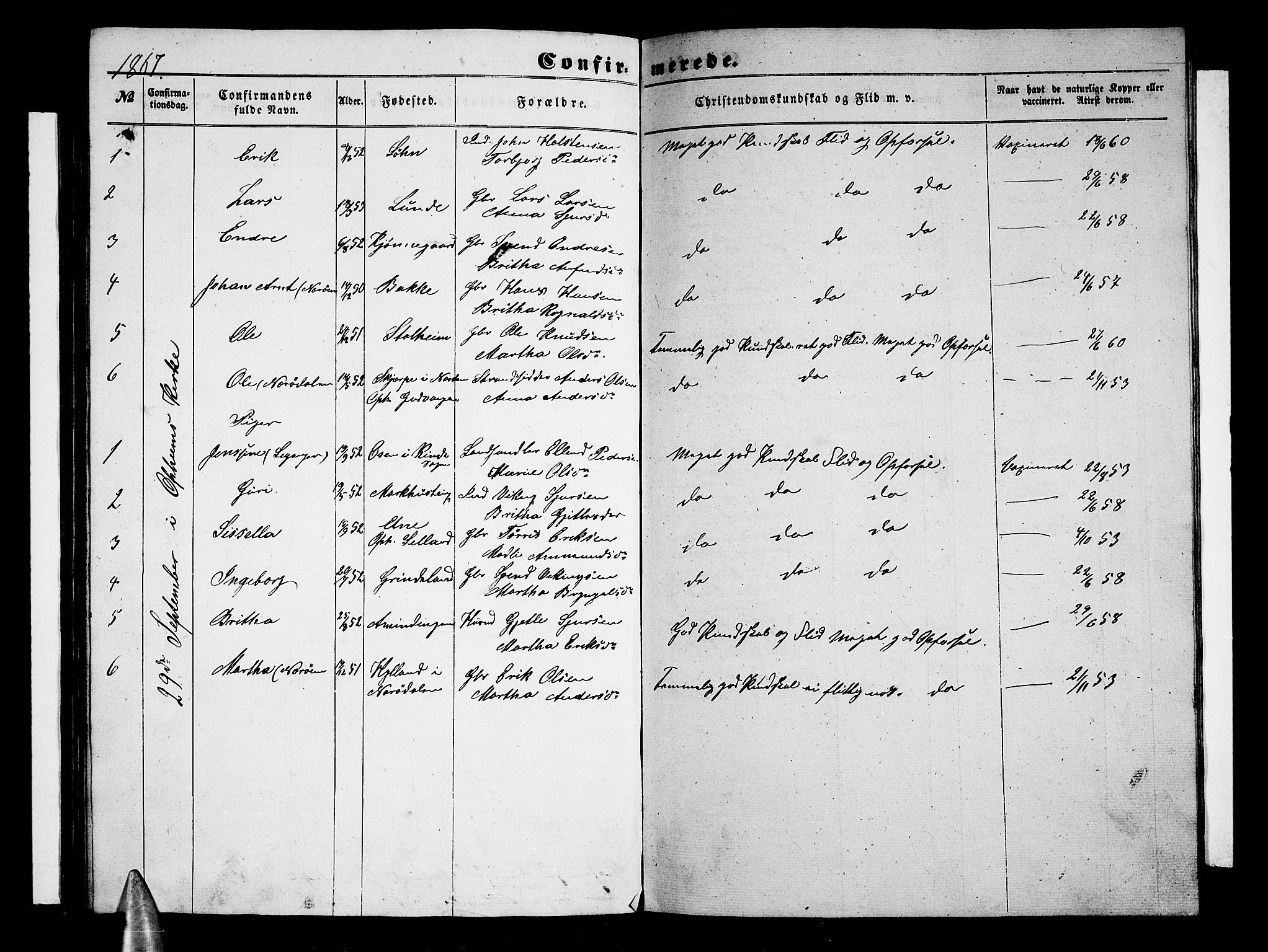 Vossestrand Sokneprestembete, AV/SAB-A-79101/H/Hab: Parish register (copy) no. A 1, 1855-1879