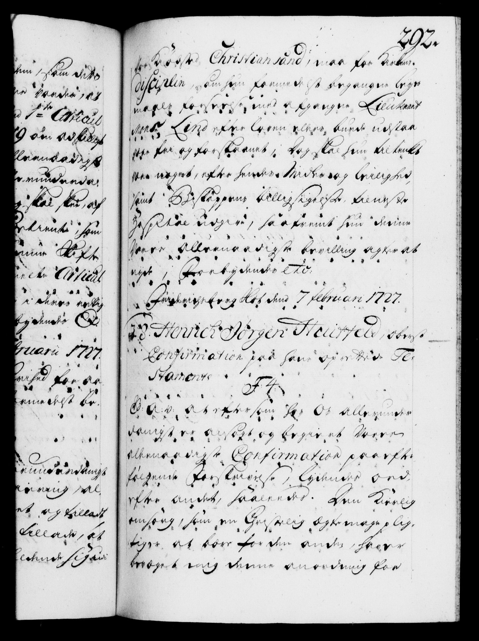 Danske Kanselli 1572-1799, AV/RA-EA-3023/F/Fc/Fca/Fcaa/L0025: Norske registre, 1726-1728, p. 292a