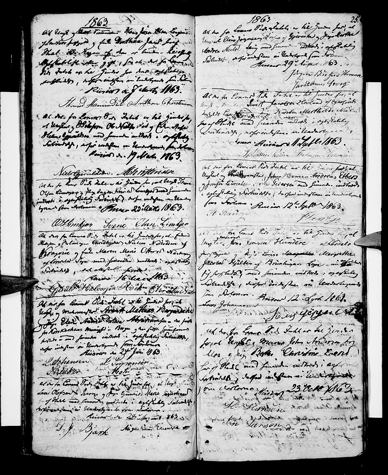Risør sokneprestkontor, AV/SAK-1111-0035/F/Fb/L0003: Parish register (copy) no. B 3 /1, 1812-1874, p. 25