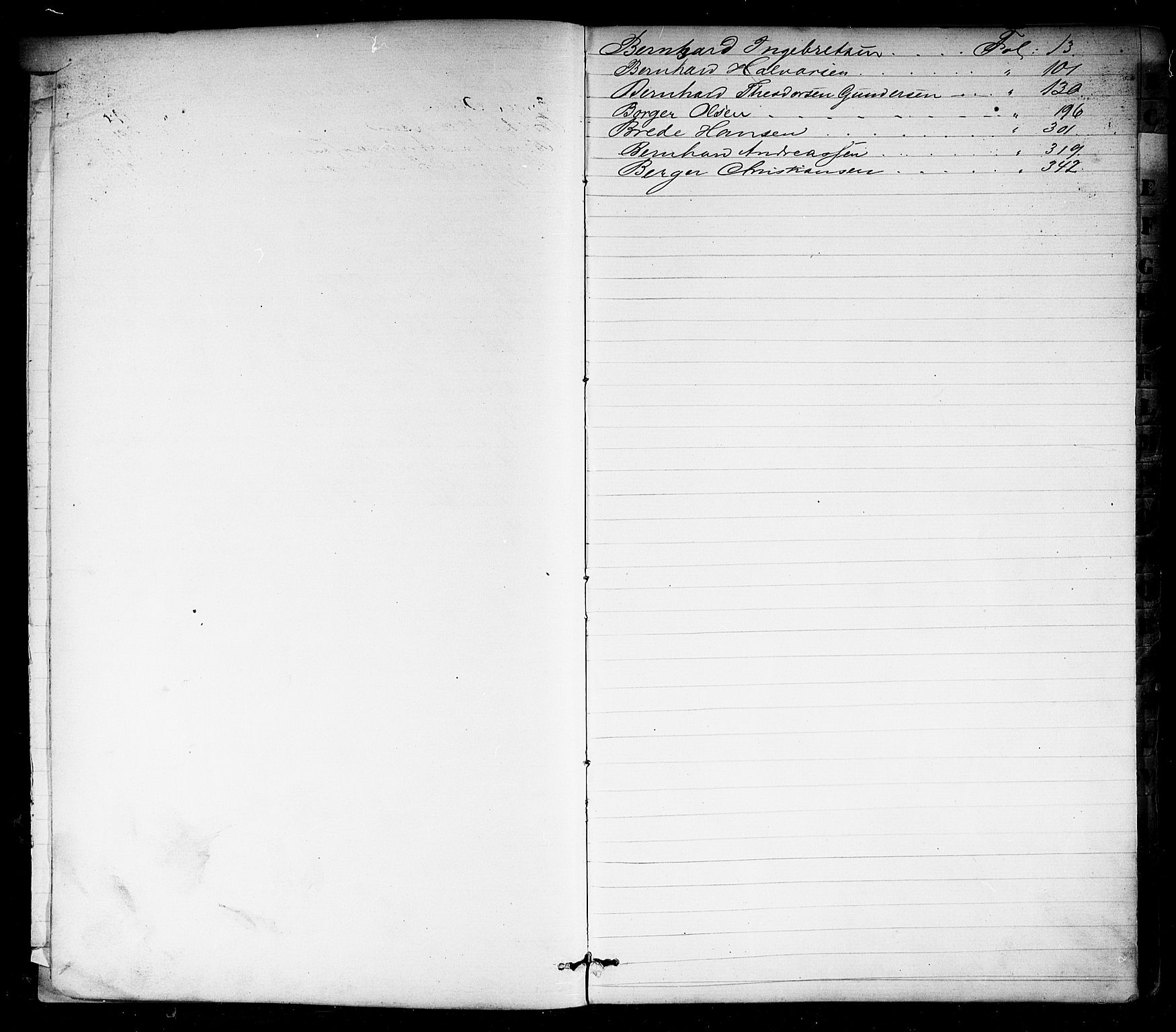 Tønsberg innrulleringskontor, AV/SAKO-A-786/F/Fc/Fca/L0002: Hovedrulle Patent nr. 1429-2133, 1861-1868, p. 5