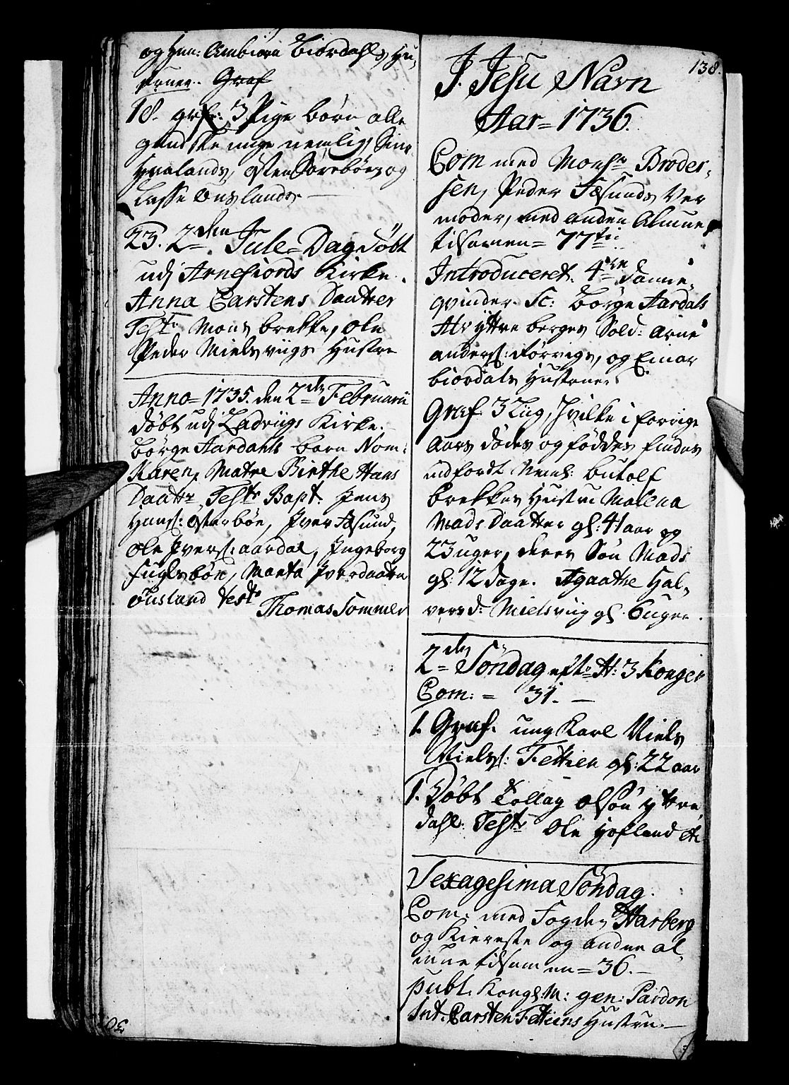 Vik sokneprestembete, SAB/A-81501: Parish register (official) no. A 1 /3, 1727-1740, p. 138