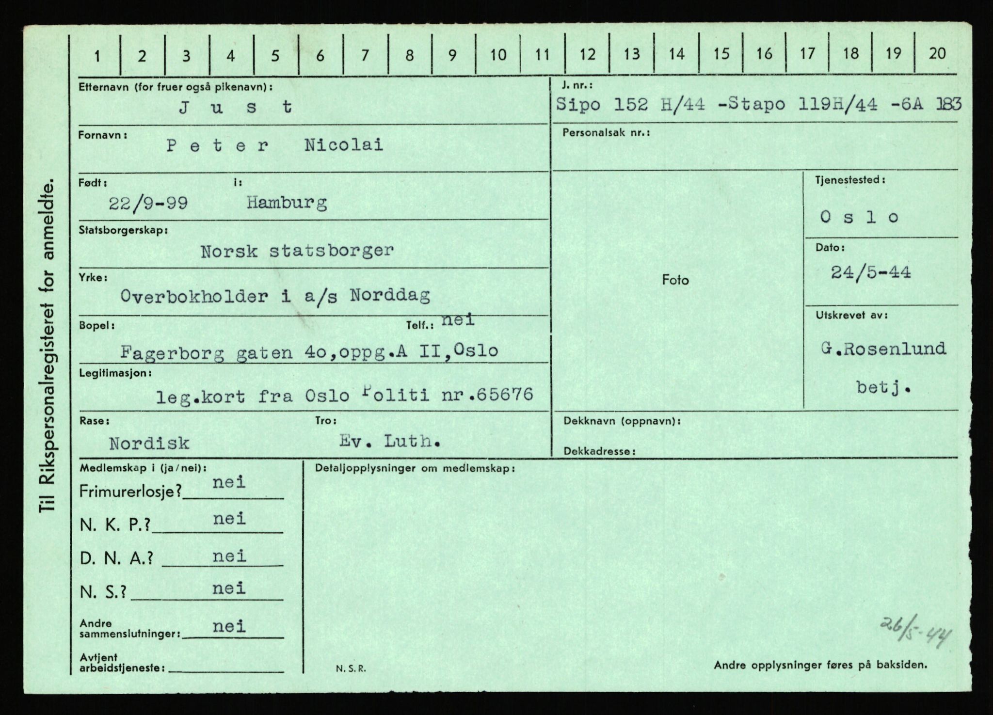 Statspolitiet - Hovedkontoret / Osloavdelingen, AV/RA-S-1329/C/Ca/L0008: Johan(nes)sen - Knoph, 1943-1945, p. 2630