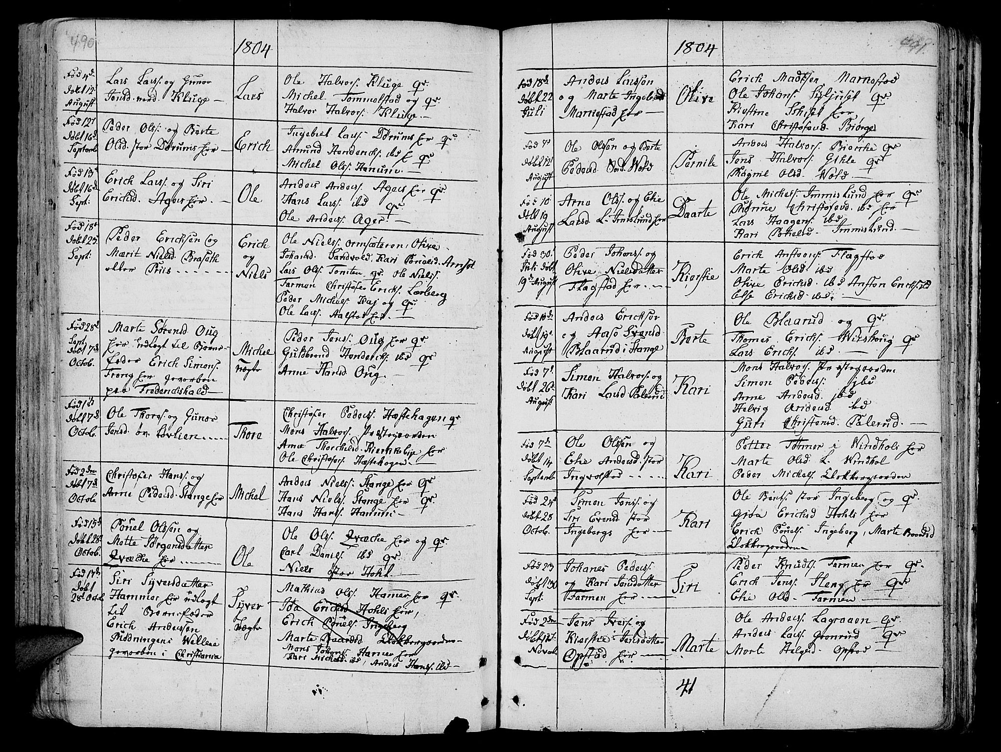 Vang prestekontor, Hedmark, AV/SAH-PREST-008/H/Ha/Haa/L0005: Parish register (official) no. 5, 1732-1809, p. 490-491