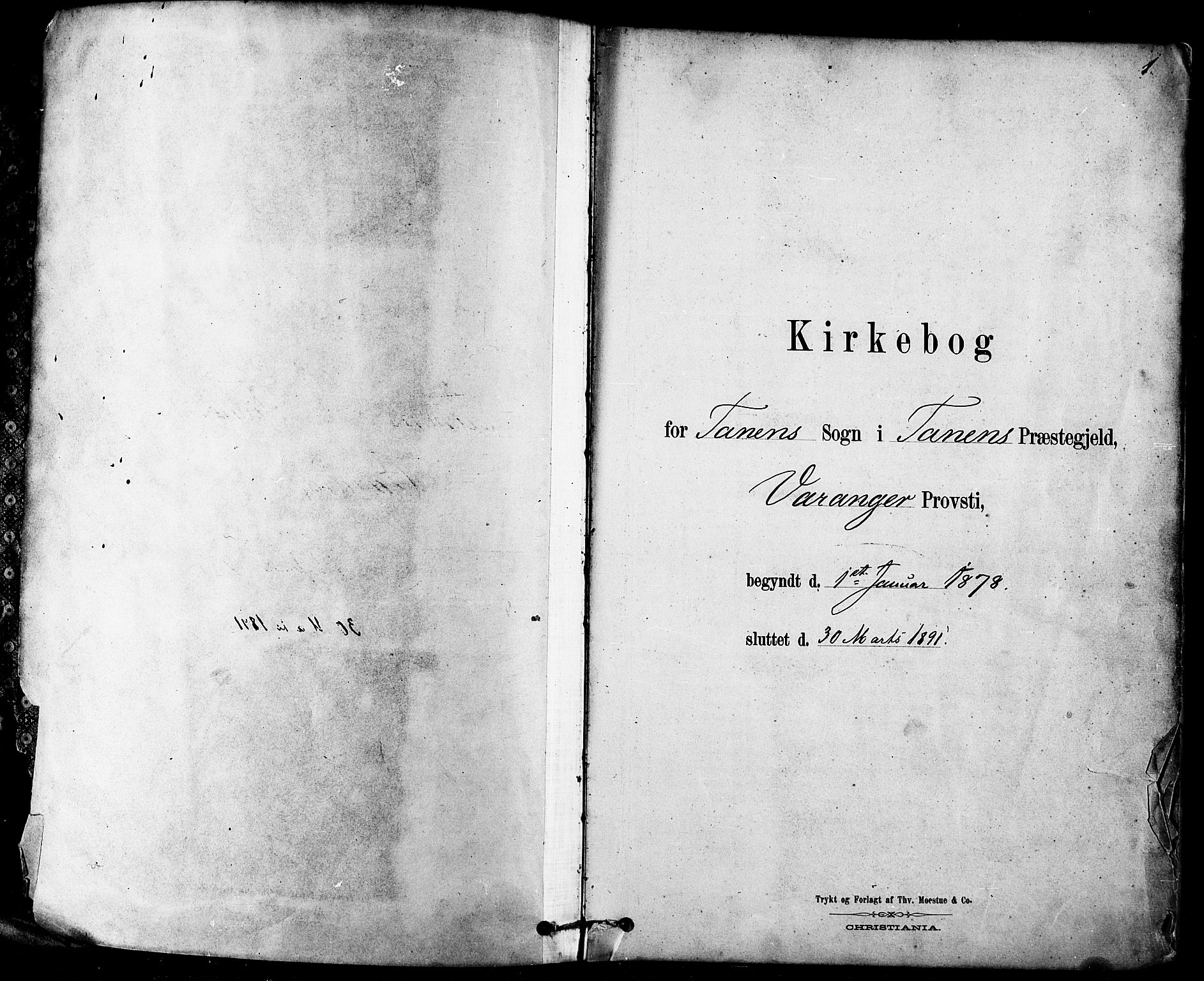 Tana sokneprestkontor, SATØ/S-1334/H/Ha/L0004kirke: Parish register (official) no. 4, 1878-1891, p. 1