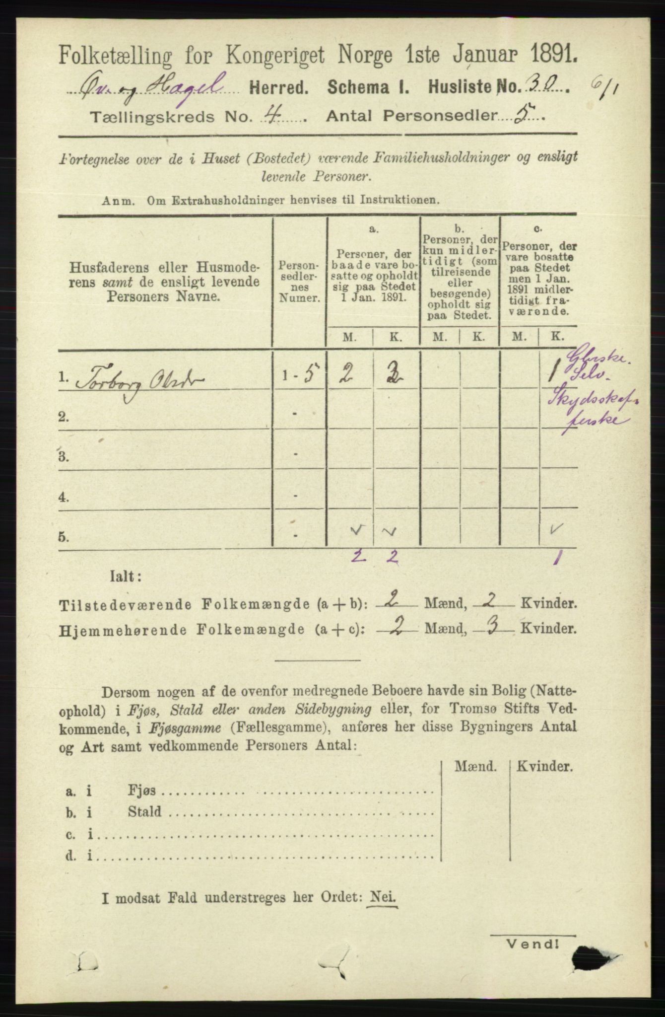 RA, 1891 census for 1016 Øvrebø og Hægeland, 1891, p. 678