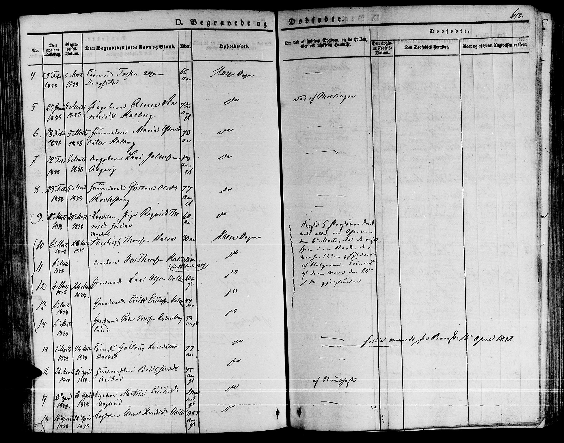 Ministerialprotokoller, klokkerbøker og fødselsregistre - Møre og Romsdal, SAT/A-1454/592/L1025: Parish register (official) no. 592A03 /2, 1831-1849, p. 618
