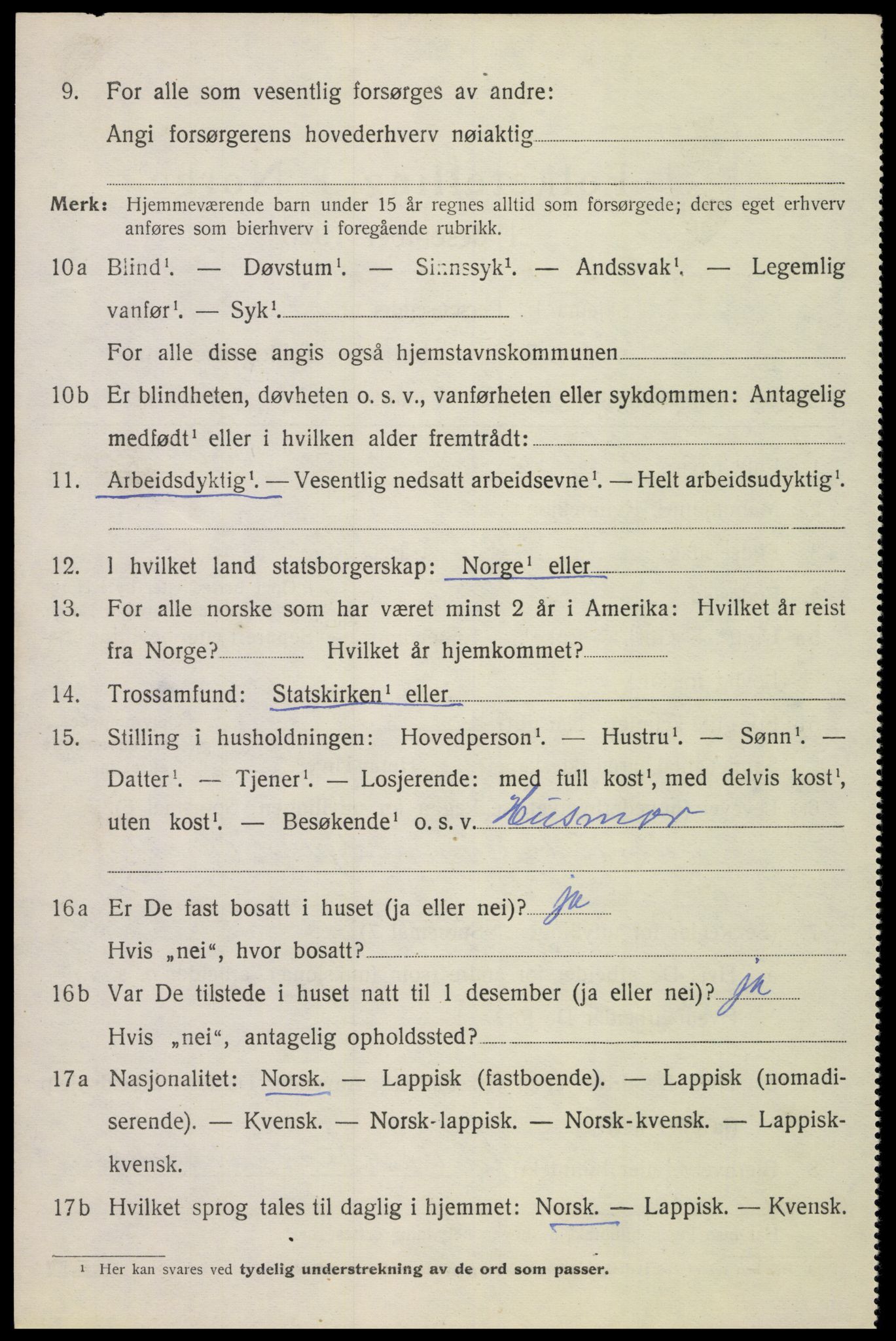 SAT, 1920 census for Øksnes, 1920, p. 5093