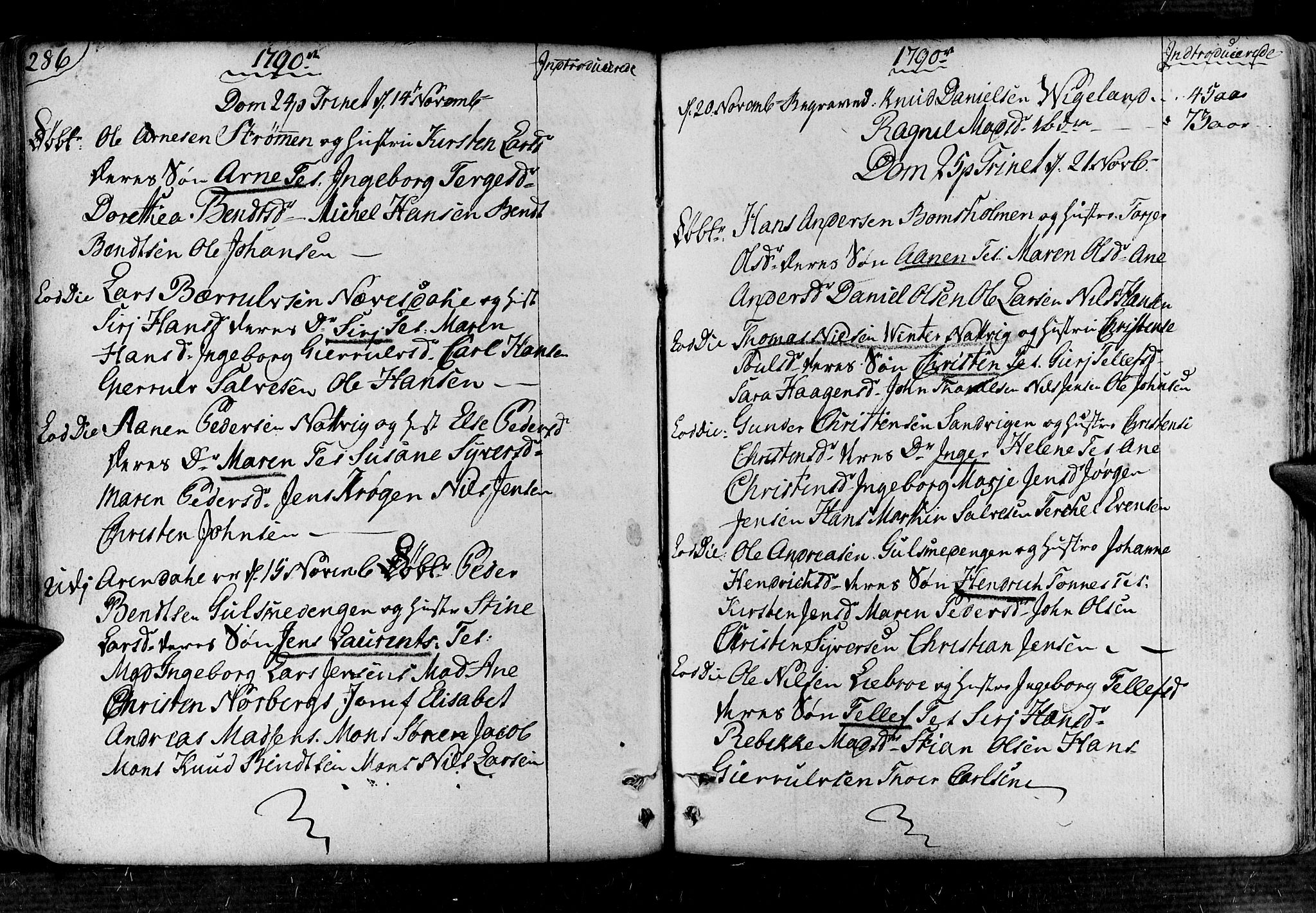 Øyestad sokneprestkontor, SAK/1111-0049/F/Fa/L0008: Parish register (official) no. A 8, 1777-1804, p. 286-287