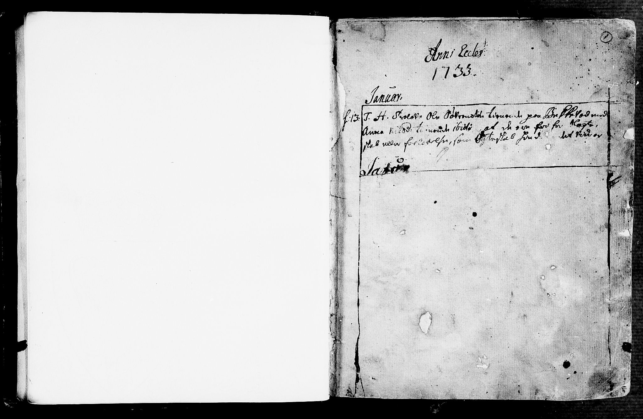 Lardal kirkebøker, AV/SAKO-A-350/F/Fa/L0004: Parish register (official) no. i 4, 1733-1815, p. 1