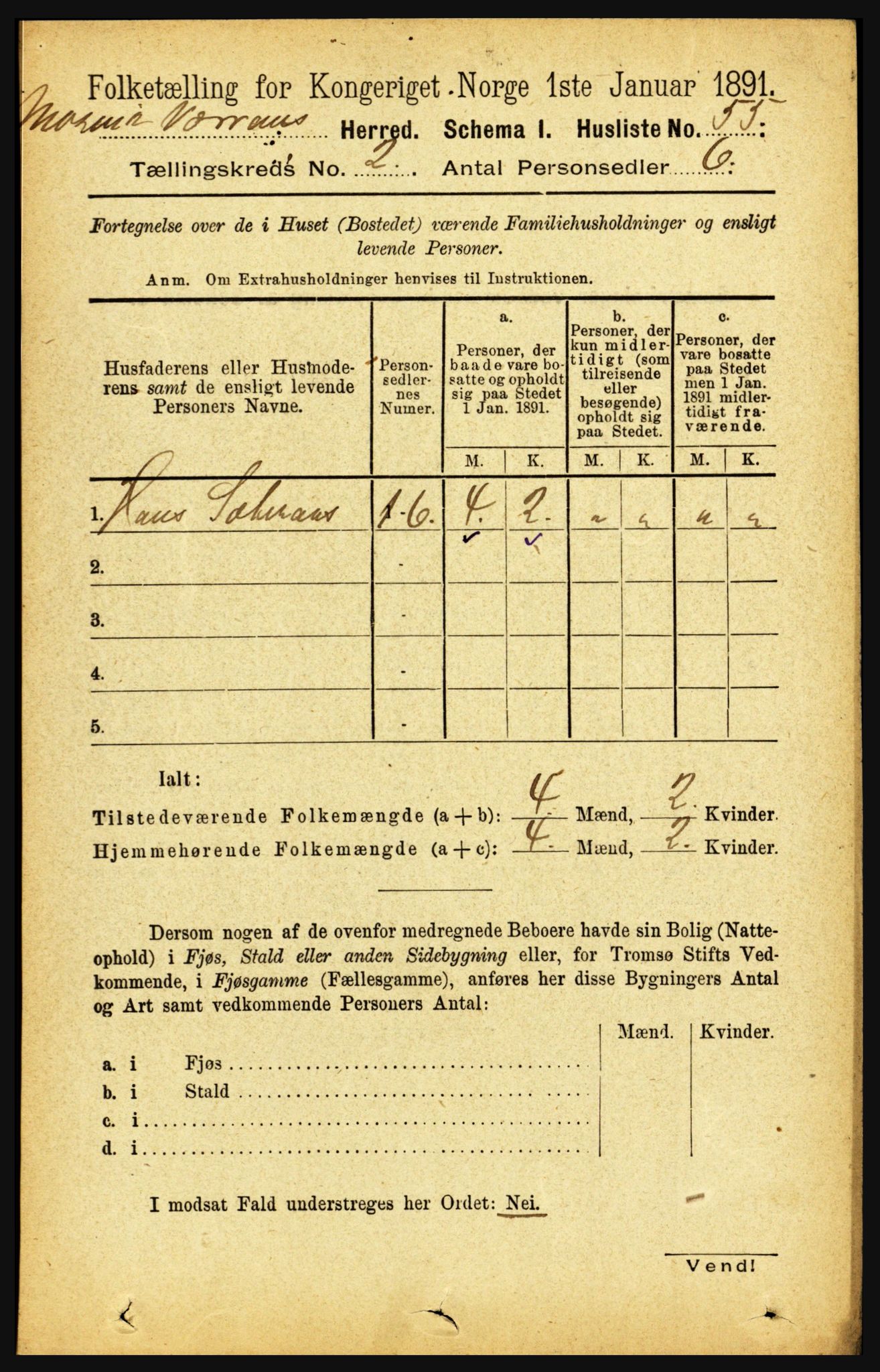 RA, 1891 census for 1723 Mosvik og Verran, 1891, p. 476