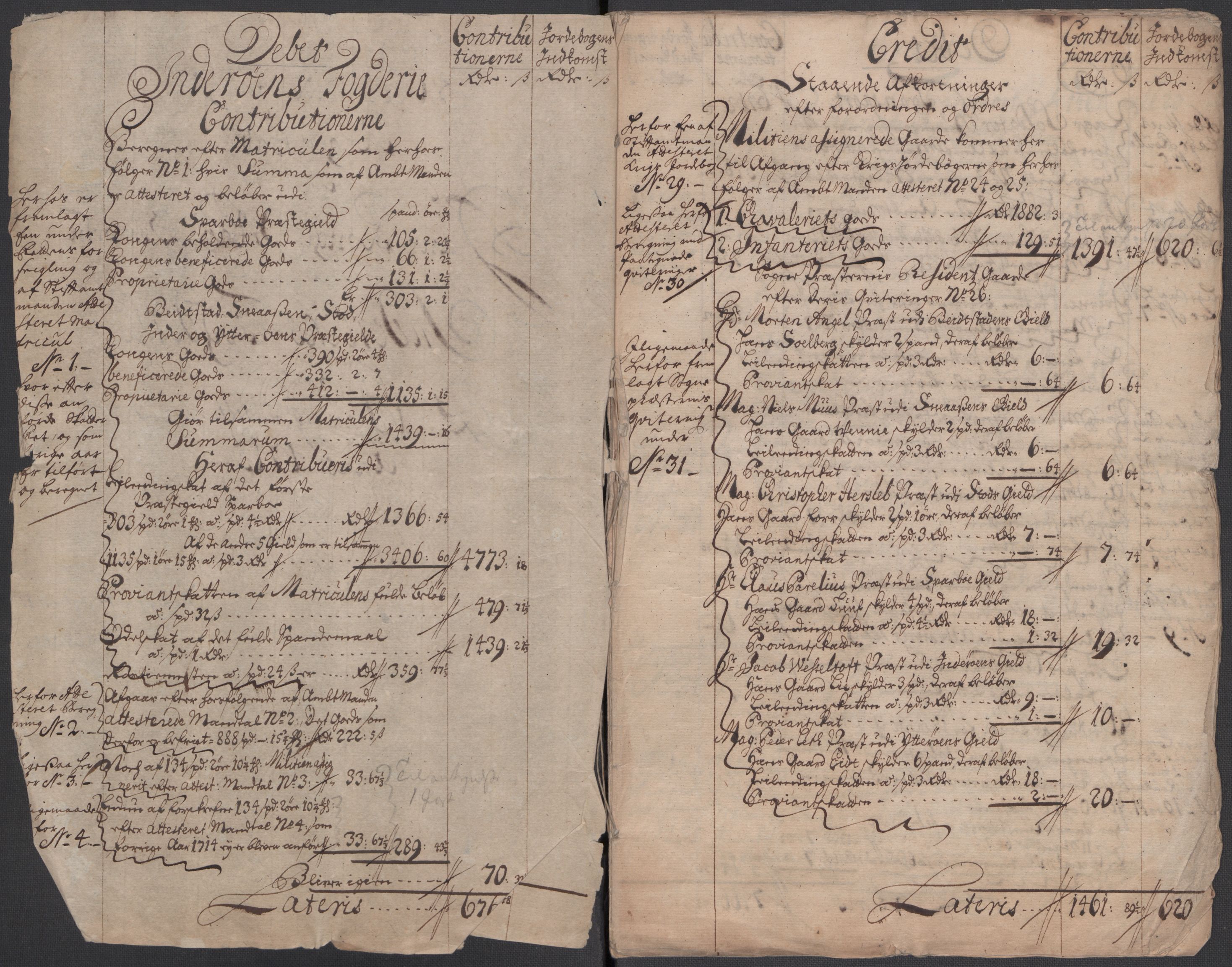Rentekammeret inntil 1814, Reviderte regnskaper, Fogderegnskap, AV/RA-EA-4092/R63/L4323: Fogderegnskap Inderøy, 1715, p. 4
