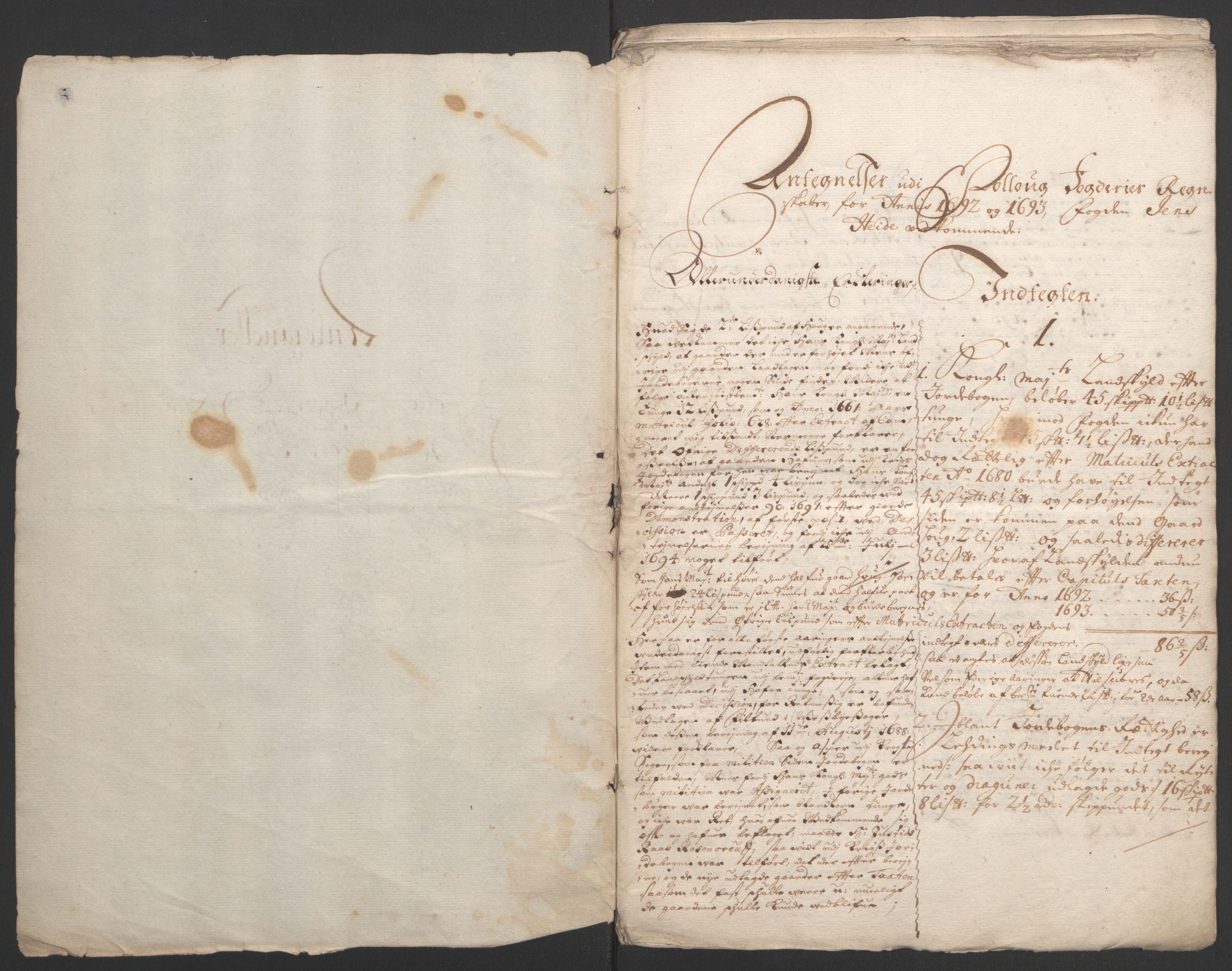 Rentekammeret inntil 1814, Reviderte regnskaper, Fogderegnskap, RA/EA-4092/R09/L0437: Fogderegnskap Follo, 1692-1693, p. 453
