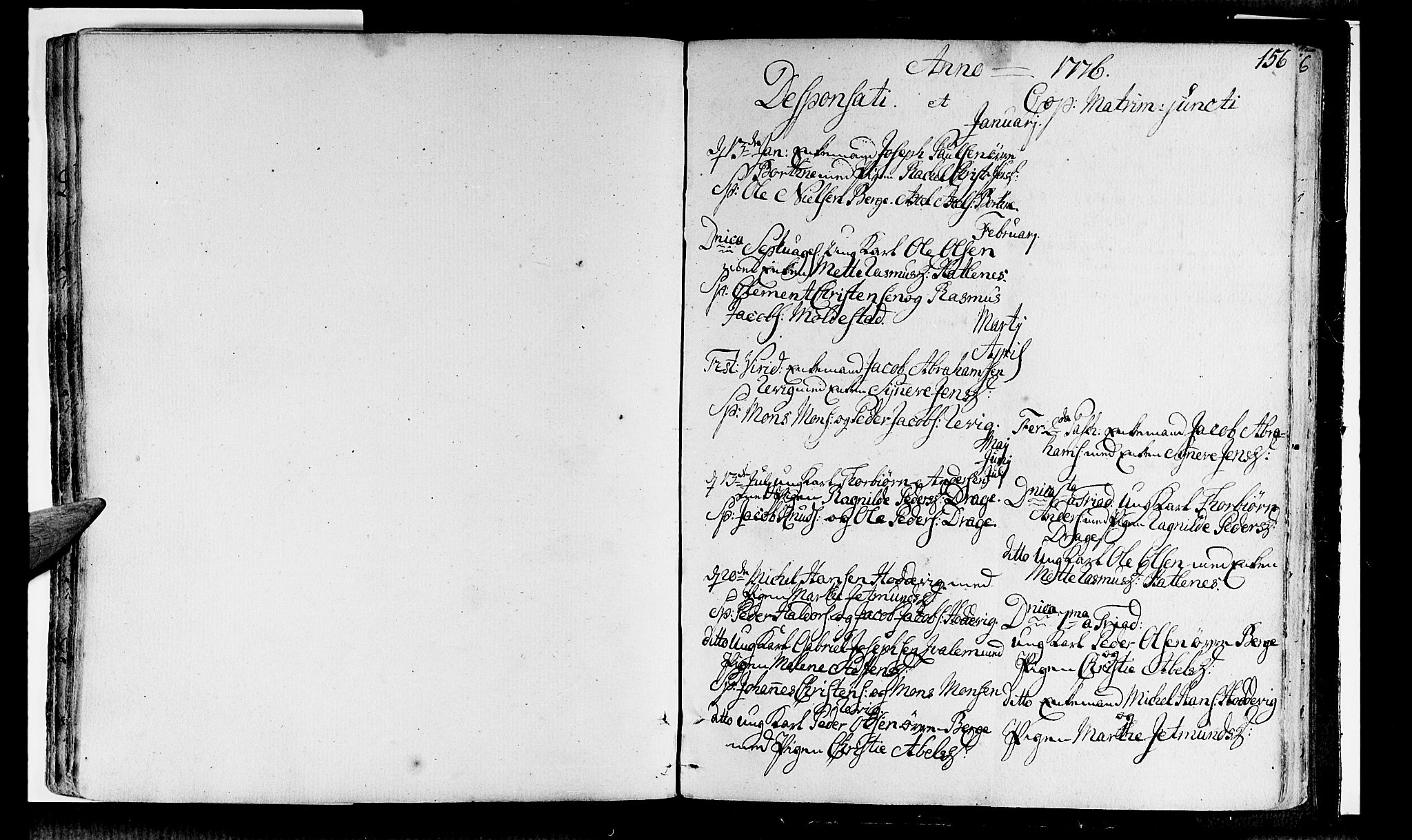 Selje sokneprestembete, SAB/A-99938/H/Ha/Haa/Haaa: Parish register (official) no. A 5, 1760-1782, p. 156