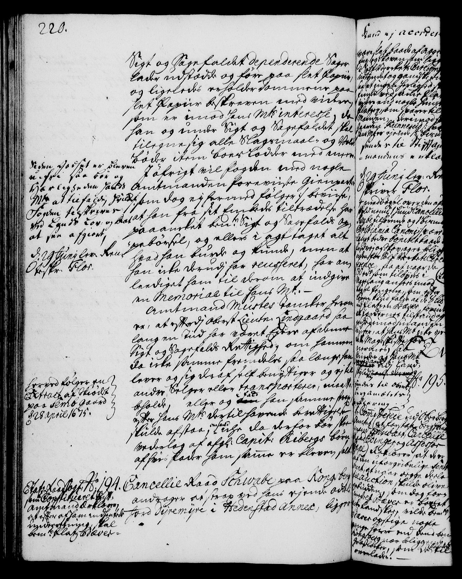 Rentekammeret, Kammerkanselliet, RA/EA-3111/G/Gh/Gha/L0016: Norsk ekstraktmemorialprotokoll (merket RK 53.61), 1734-1735, p. 220