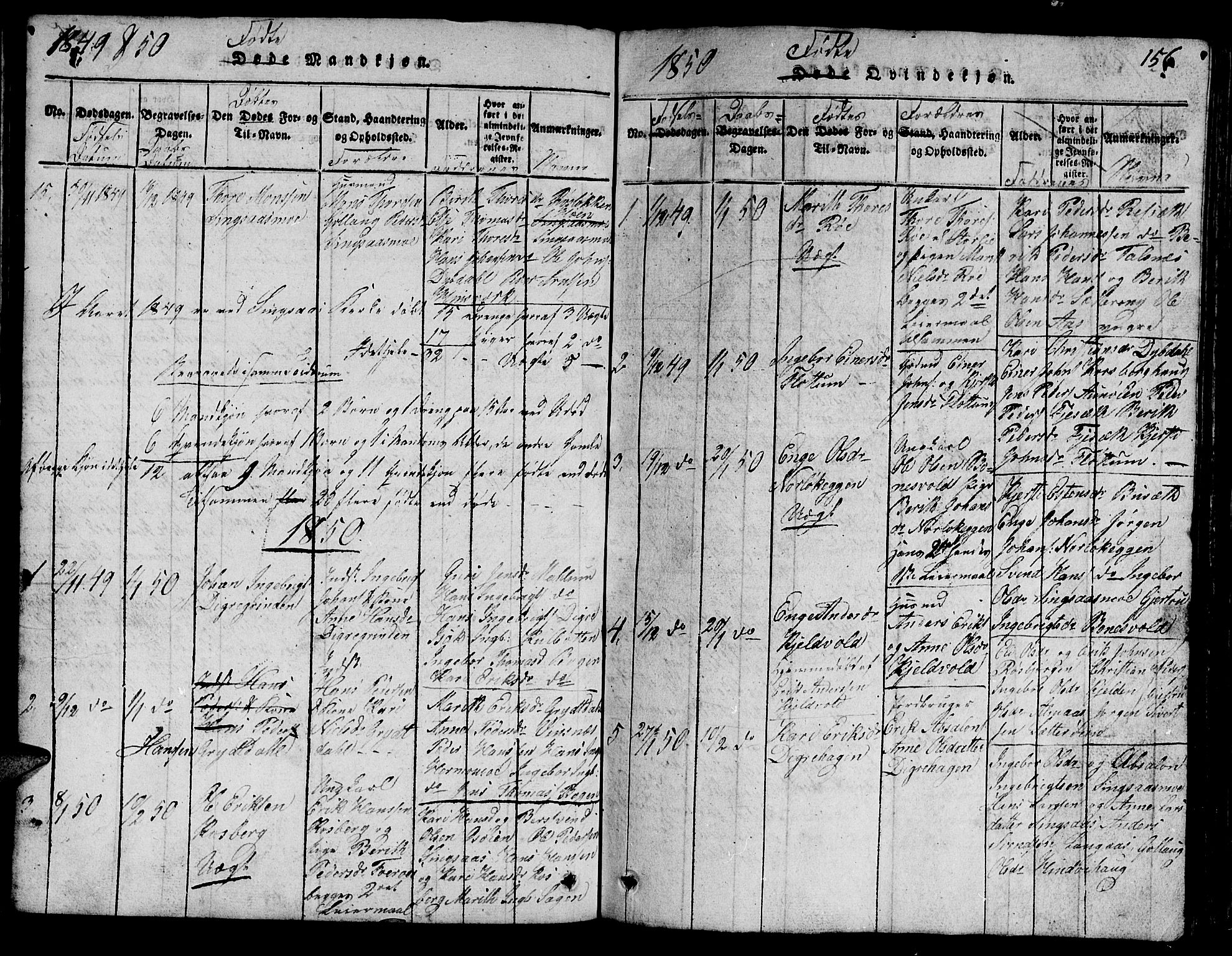 Ministerialprotokoller, klokkerbøker og fødselsregistre - Sør-Trøndelag, SAT/A-1456/688/L1026: Parish register (copy) no. 688C01, 1817-1860, p. 156