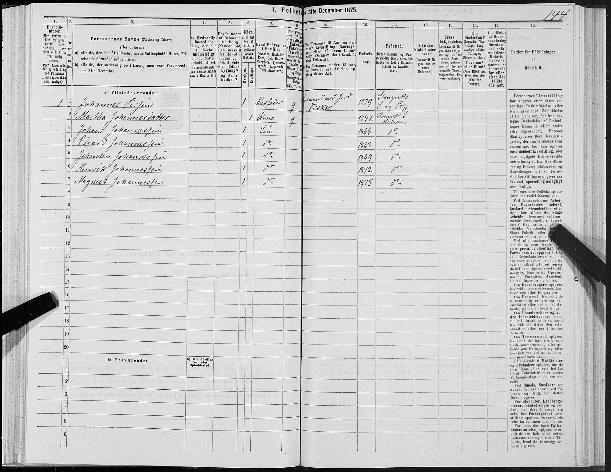 SAT, 1875 census for 1617P Hitra, 1875, p. 5144