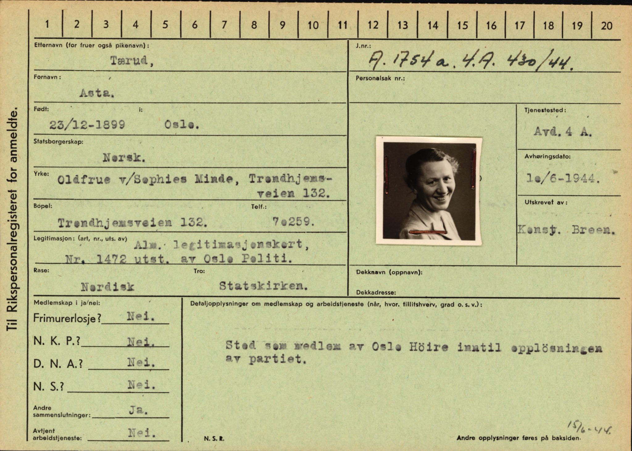 Statspolitiet - Hovedkontoret / Osloavdelingen, AV/RA-S-1329/C/Ca/L0015: Svea - Tøsse, 1943-1945, p. 4788