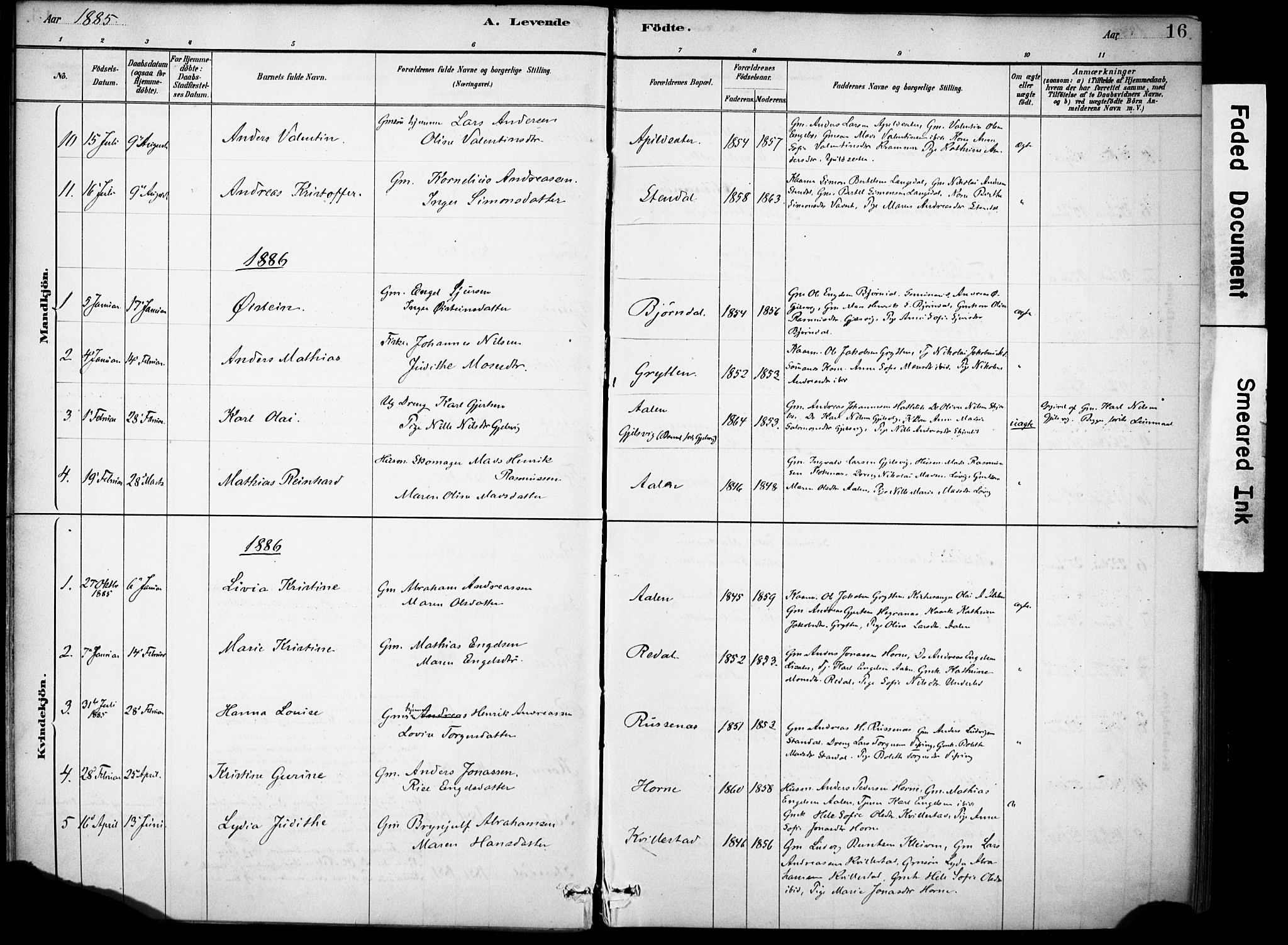 Førde sokneprestembete, AV/SAB-A-79901/H/Haa/Haae/L0001: Parish register (official) no. E 1, 1881-1911, p. 16