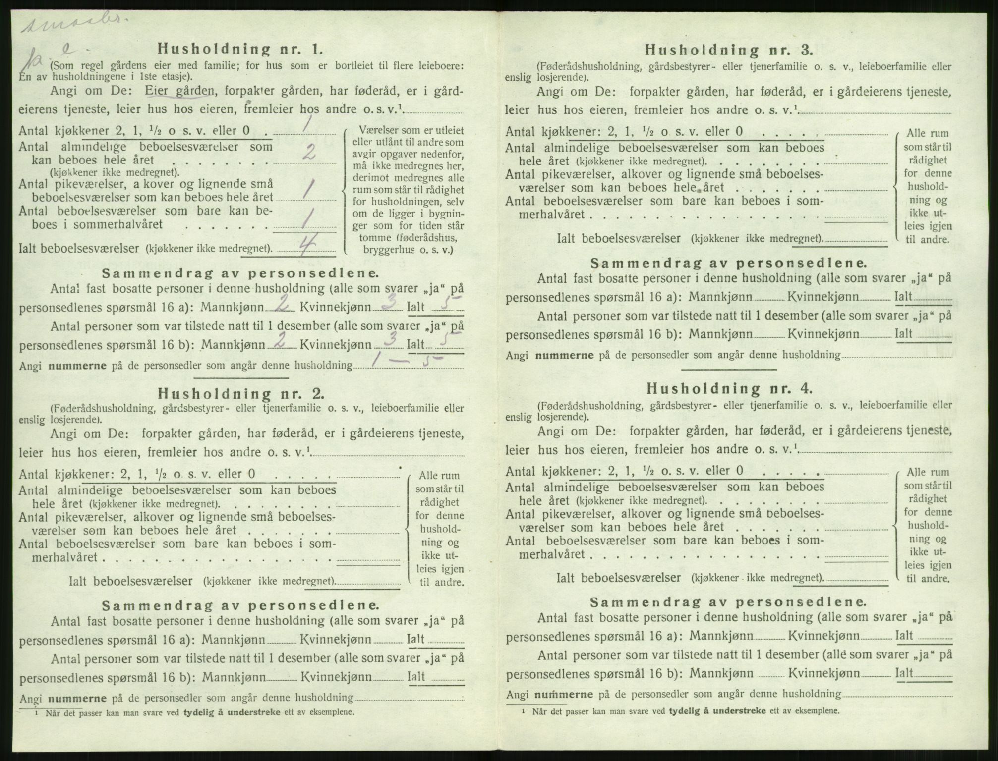 SAT, 1920 census for Volda, 1920, p. 1641