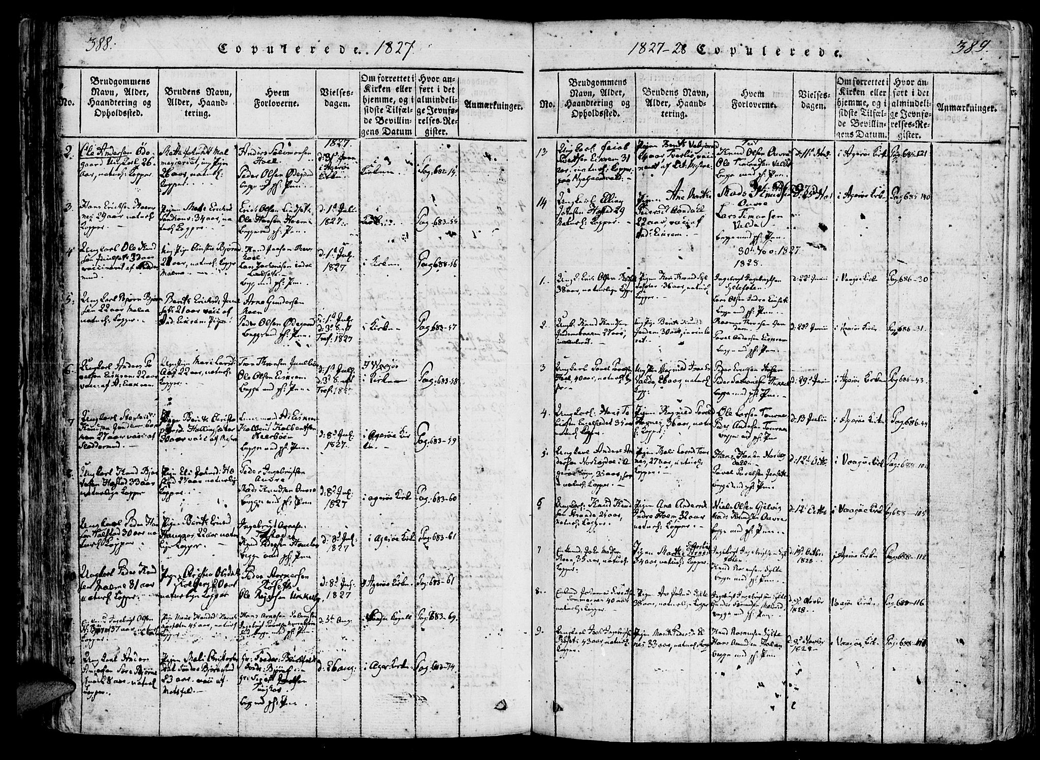 Ministerialprotokoller, klokkerbøker og fødselsregistre - Møre og Romsdal, AV/SAT-A-1454/565/L0747: Parish register (official) no. 565A01, 1817-1844, p. 388-389