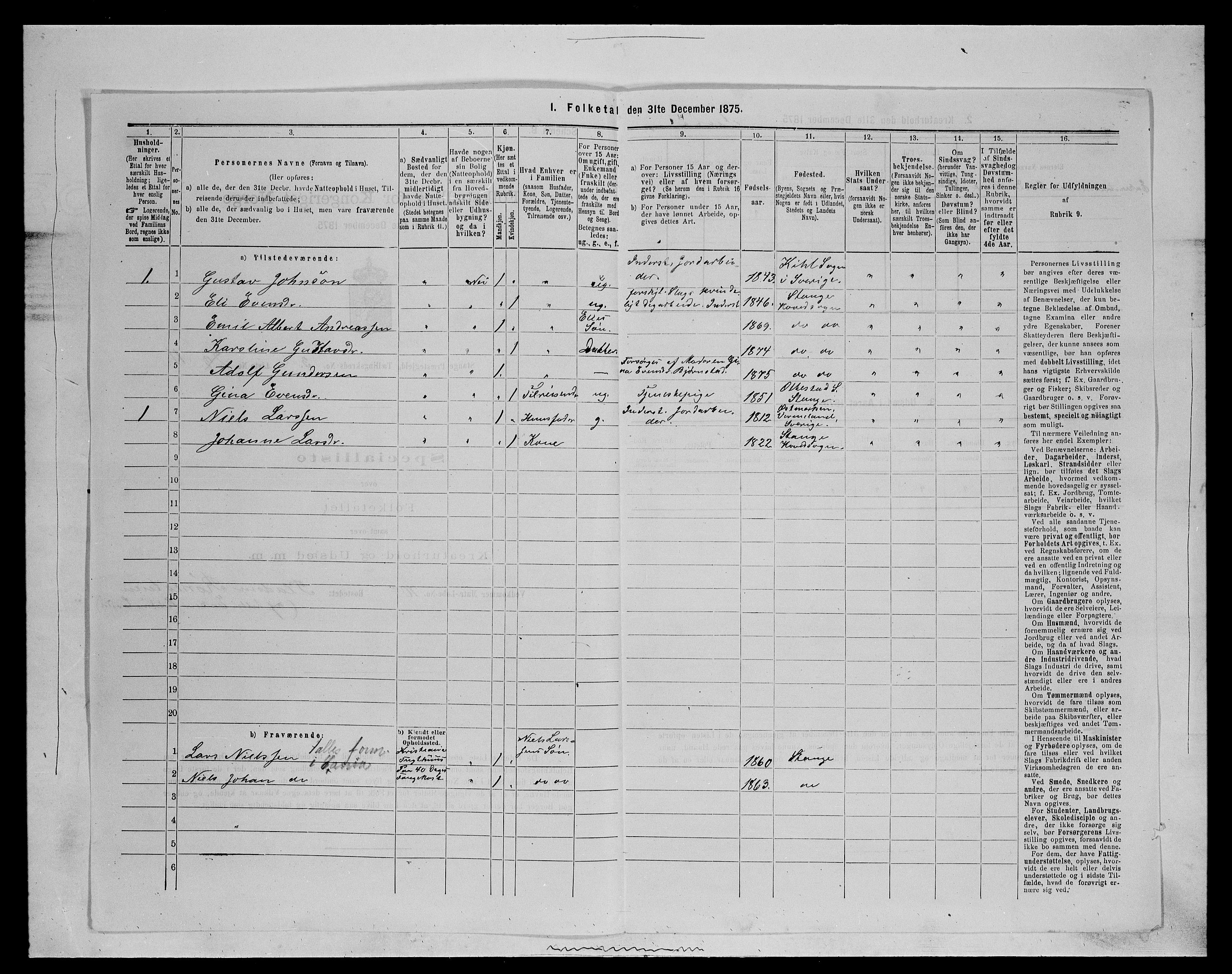 SAH, 1875 census for 0417P Stange, 1875, p. 597