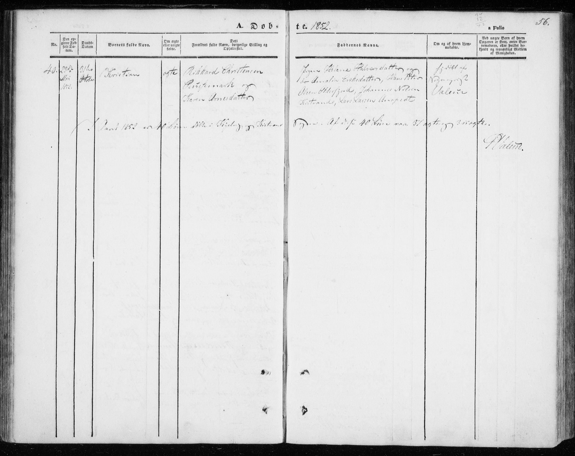 Kistrand/Porsanger sokneprestembete, SATØ/S-1351/H/Ha/L0004.kirke: Parish register (official) no. 4, 1843-1860, p. 56