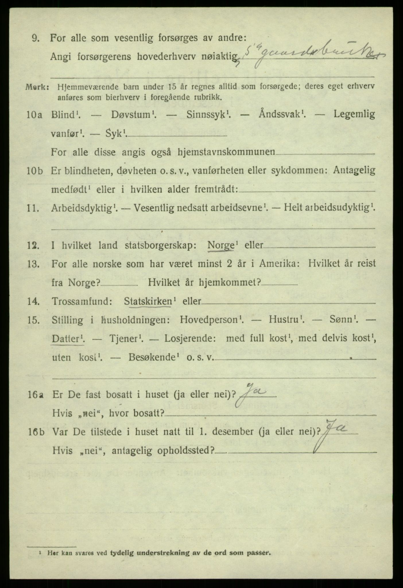 SAB, 1920 census for Hålandsdal, 1920, p. 837