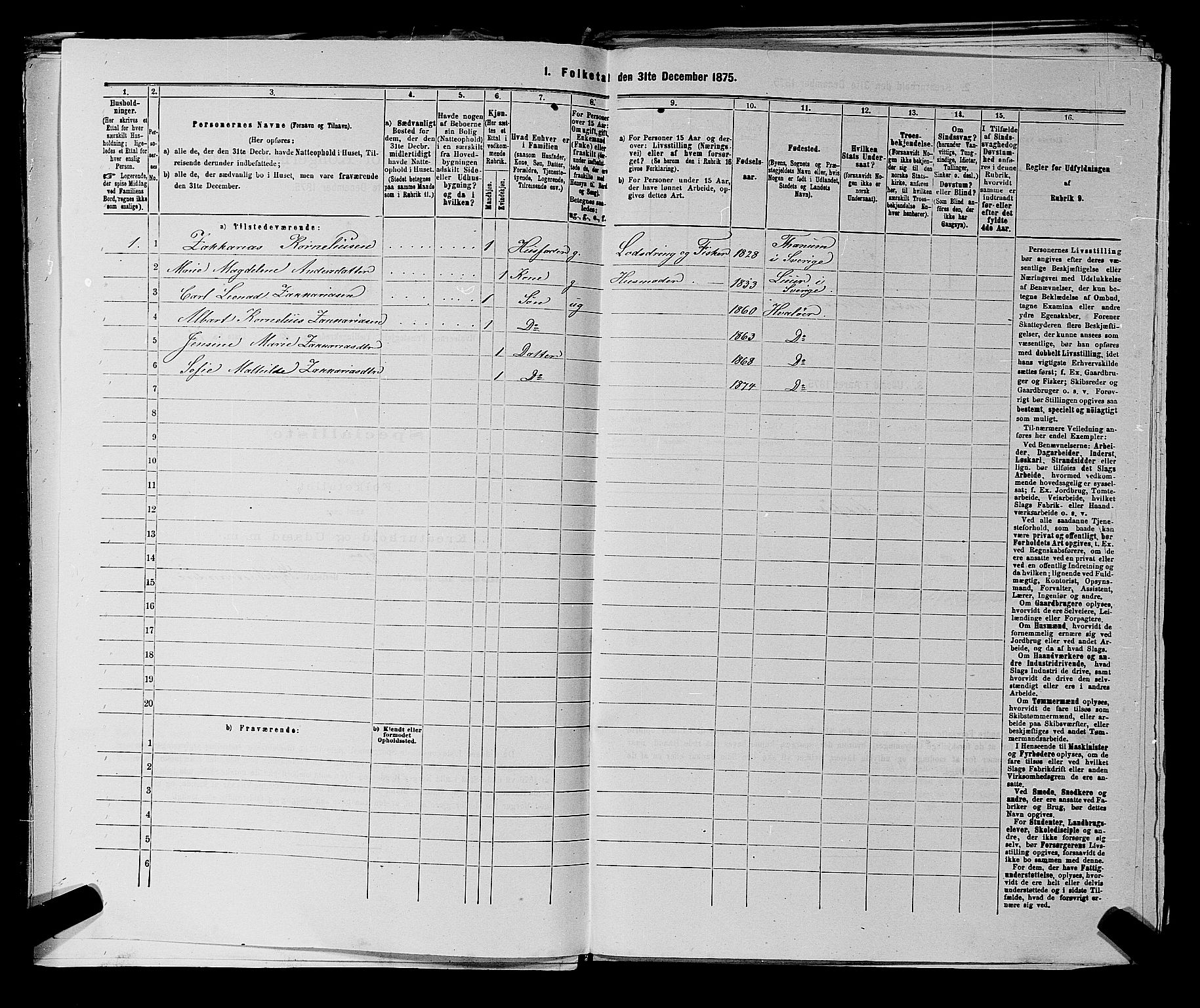 RA, 1875 census for 0111P Hvaler, 1875, p. 824