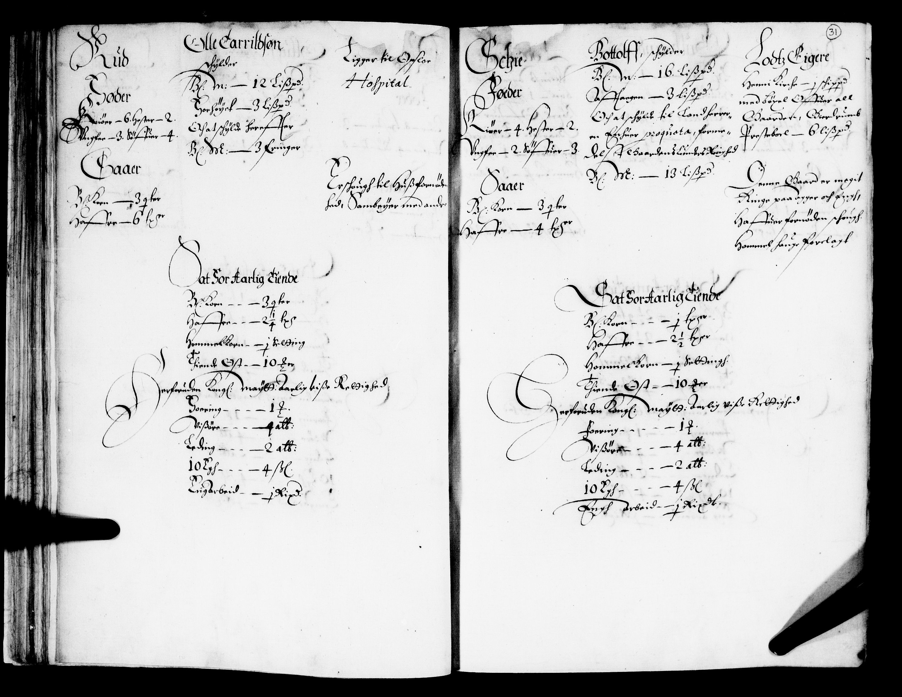 Rentekammeret inntil 1814, Realistisk ordnet avdeling, AV/RA-EA-4070/N/Nb/Nba/L0009: Øvre Romerike fogderi, 1. del, 1665, p. 30b-31a