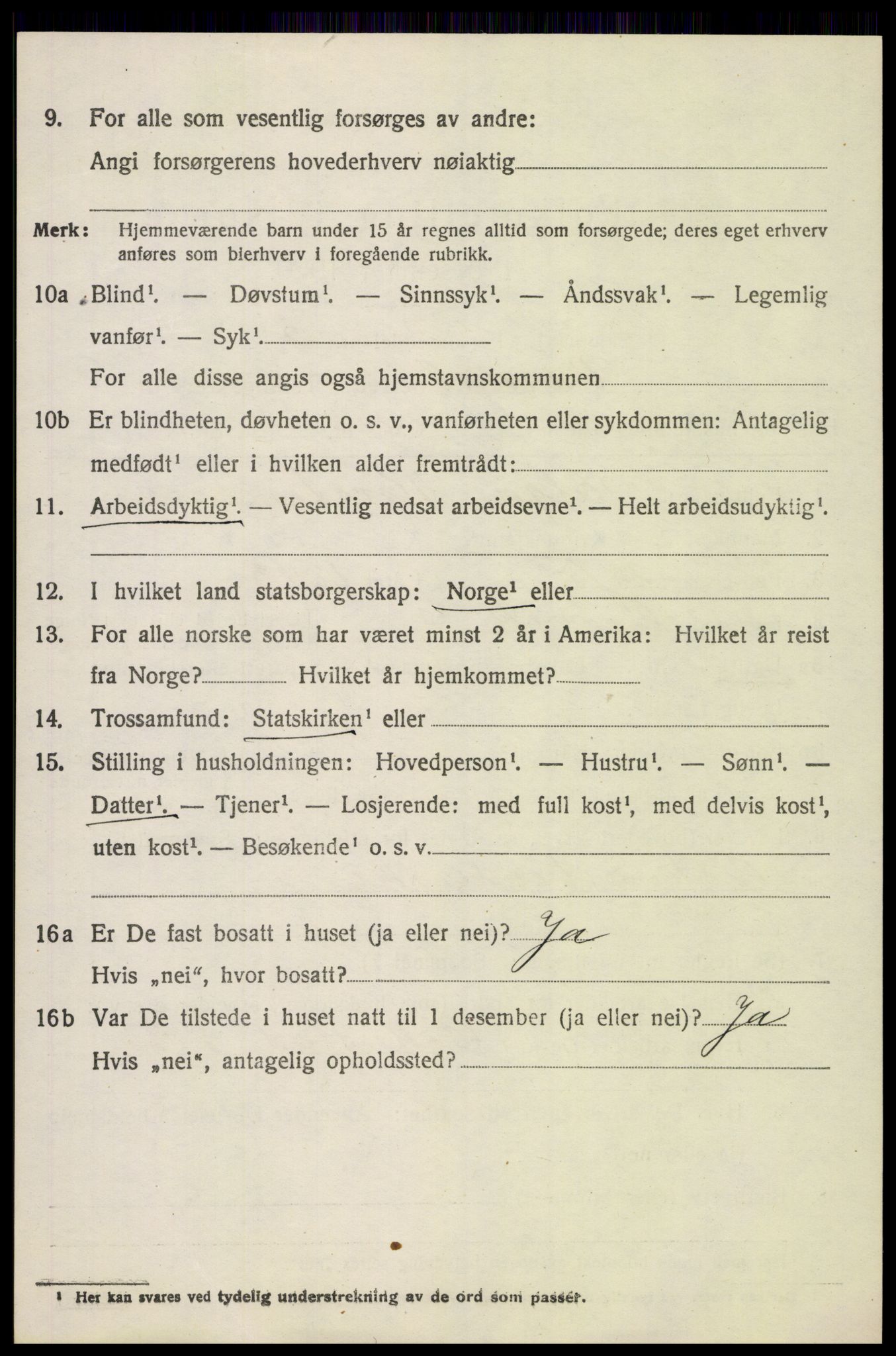 SAH, 1920 census for Vardal, 1920, p. 7448