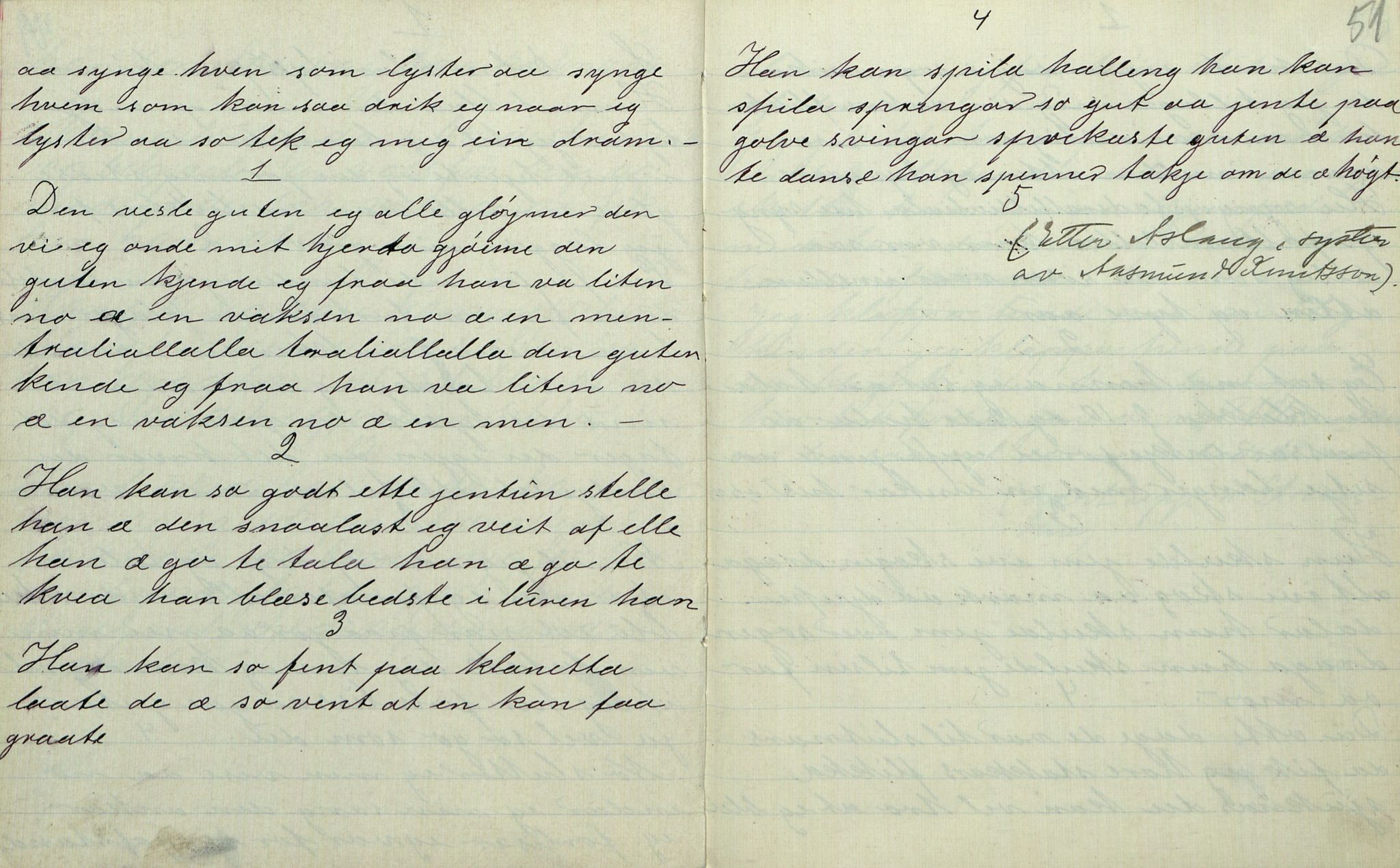 Rikard Berge, TEMU/TGM-A-1003/F/L0007/0013: 251-299 / 263 Uppskriftir ved Sibilla Li for Rikard Berge, 1909-1911, p. 50-51