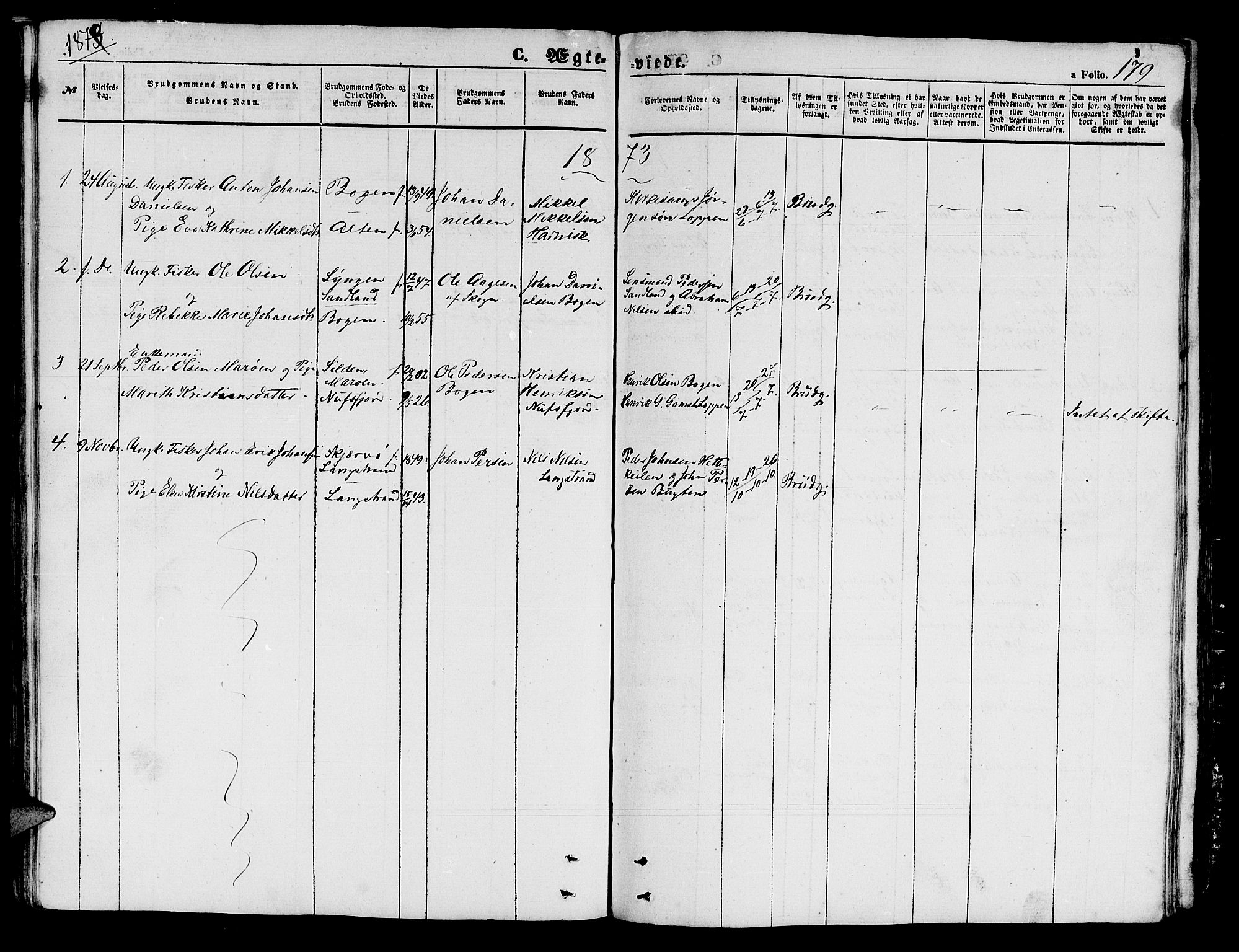 Loppa sokneprestkontor, SATØ/S-1339/H/Hb/L0002klokker: Parish register (copy) no. 2, 1850-1880, p. 179