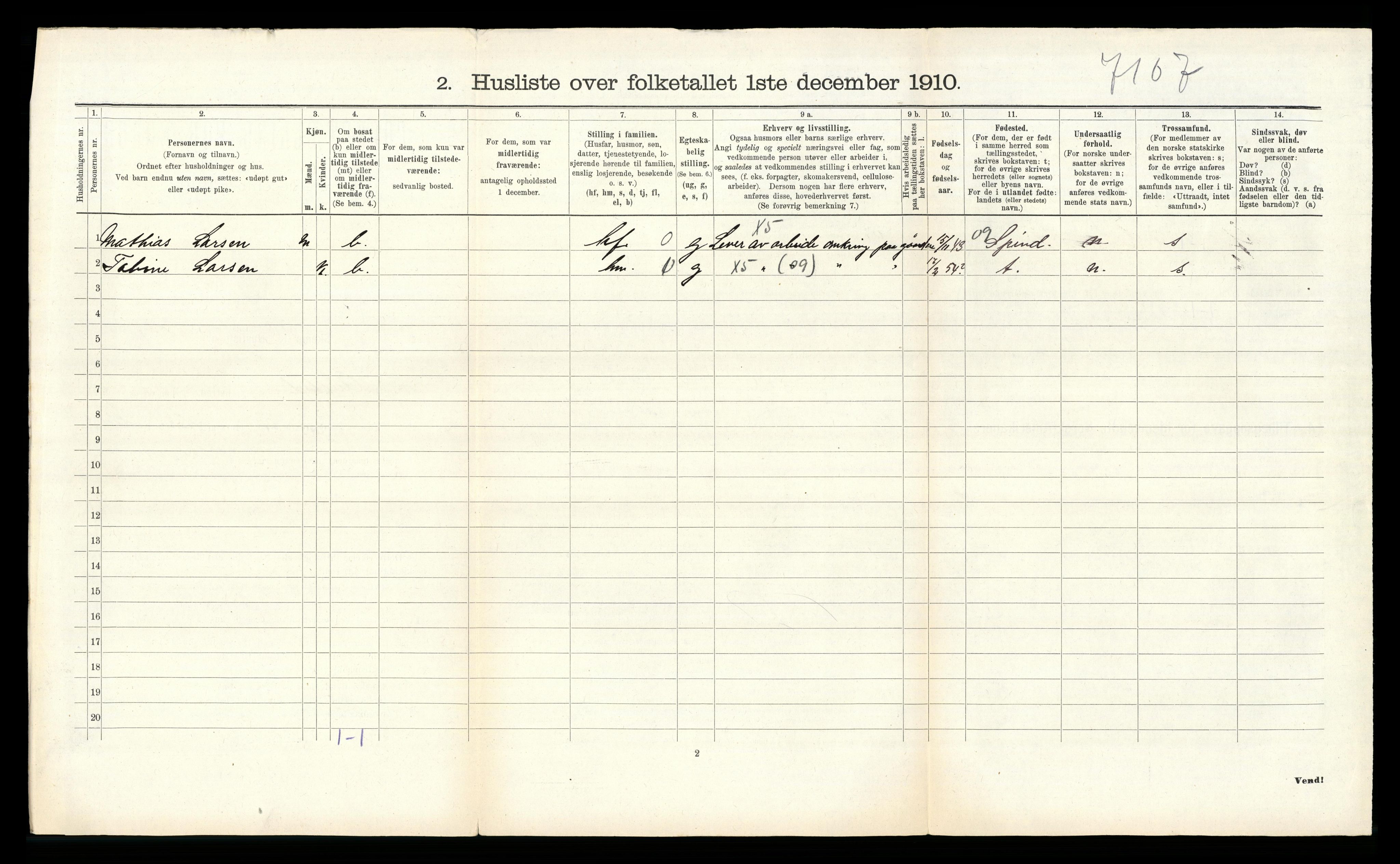 RA, 1910 census for Austad, 1910, p. 349