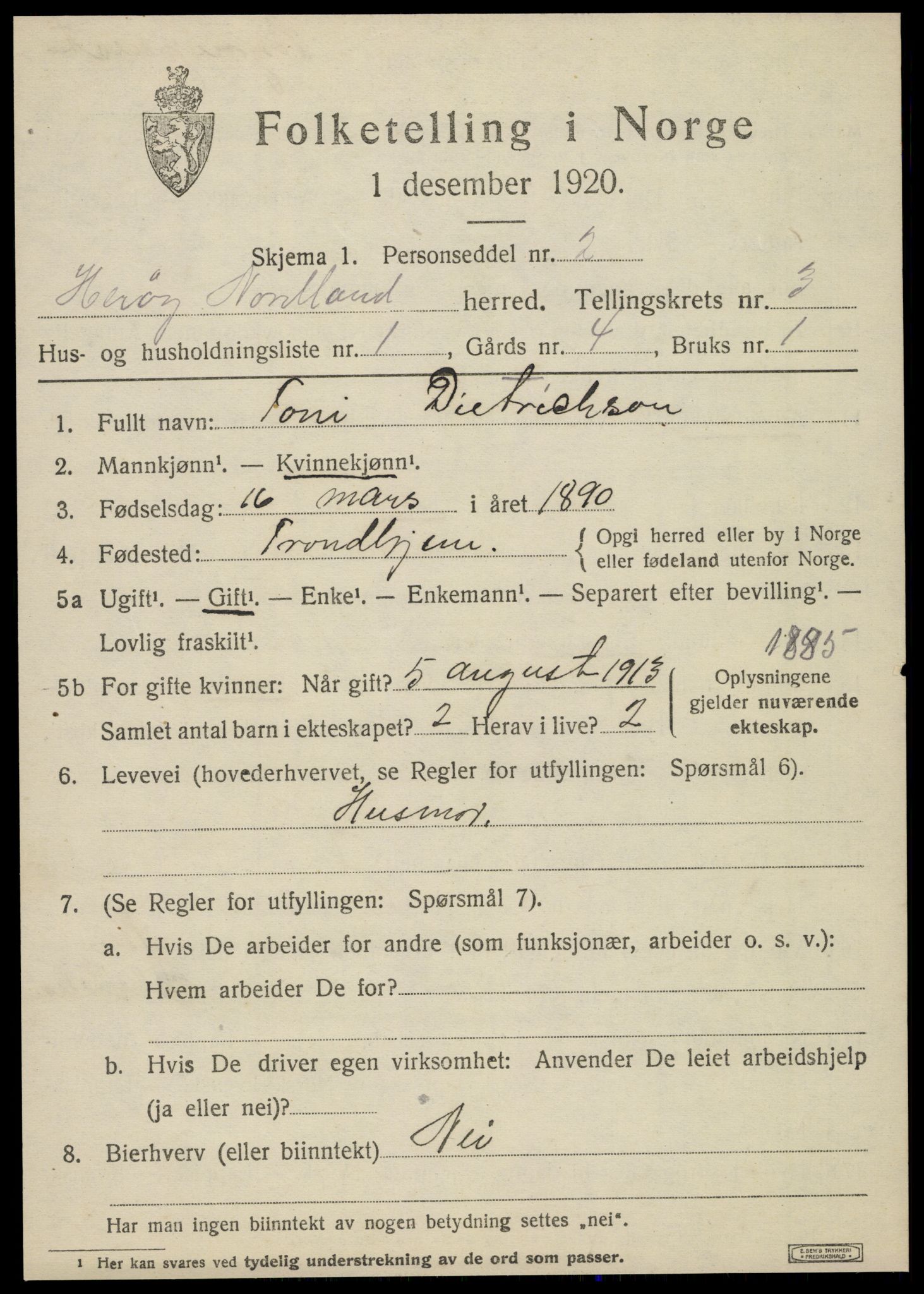 SAT, 1920 census for Herøy, 1920, p. 1924