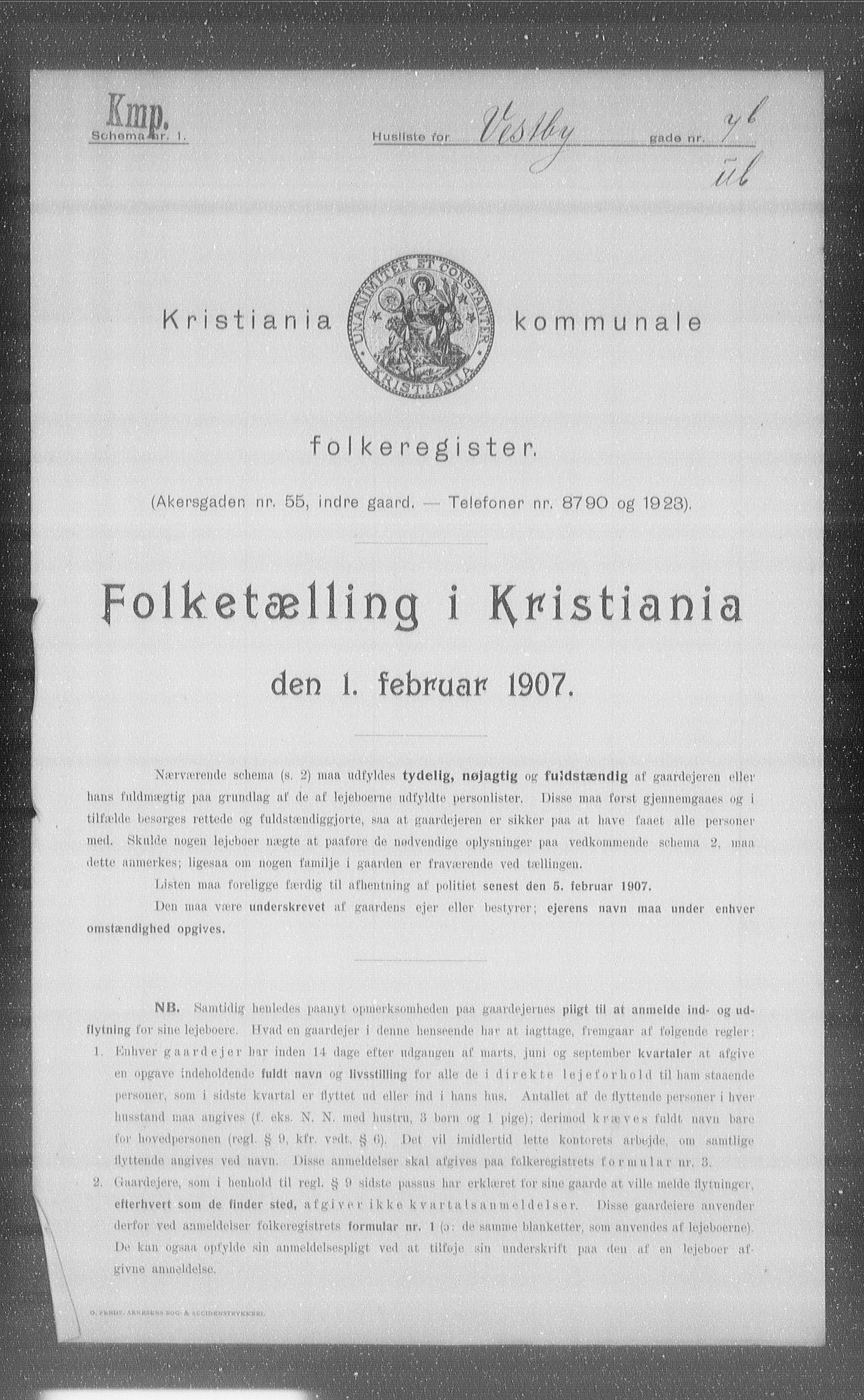 OBA, Municipal Census 1907 for Kristiania, 1907, p. 62238