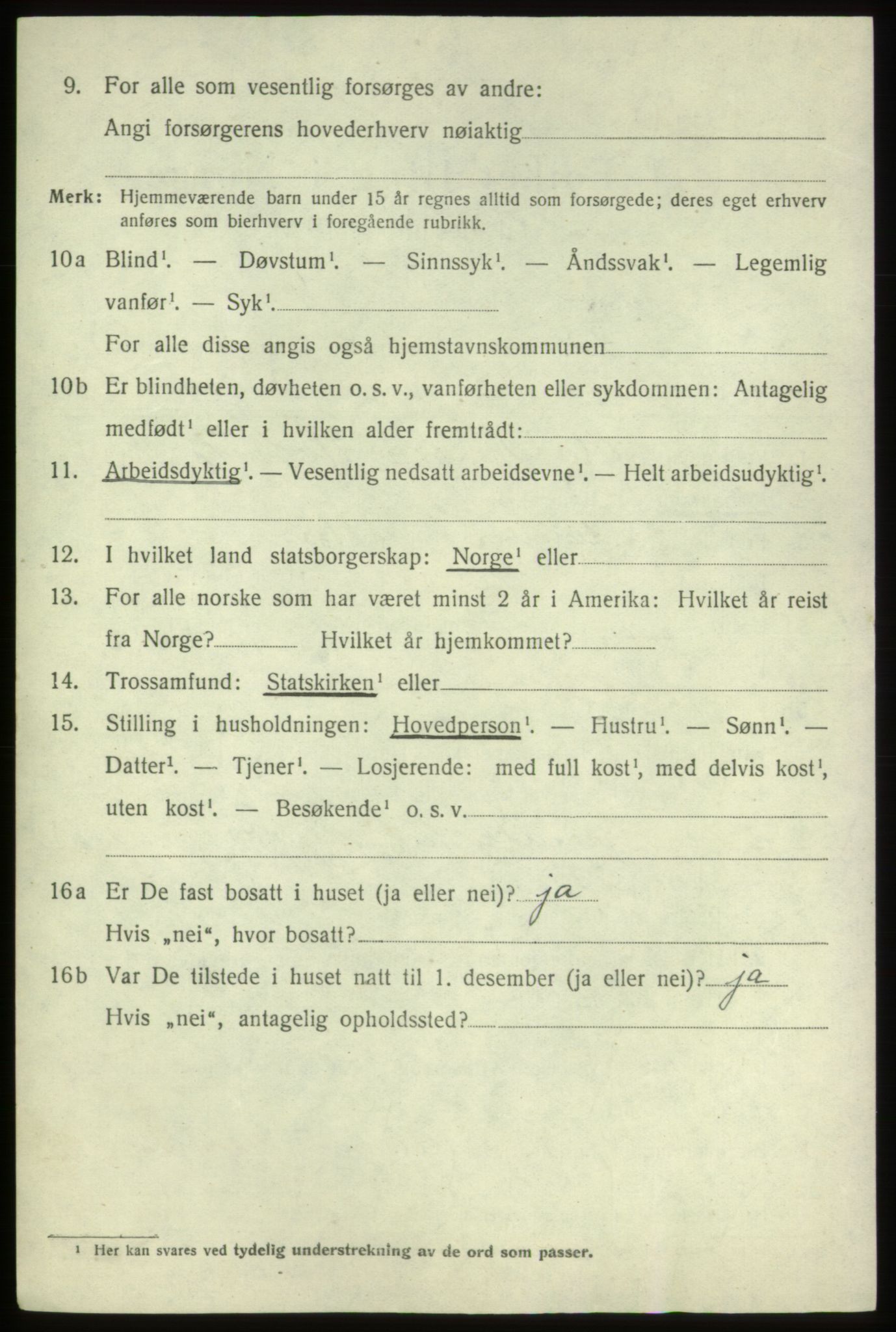 SAB, 1920 census for Fitjar, 1920, p. 1579