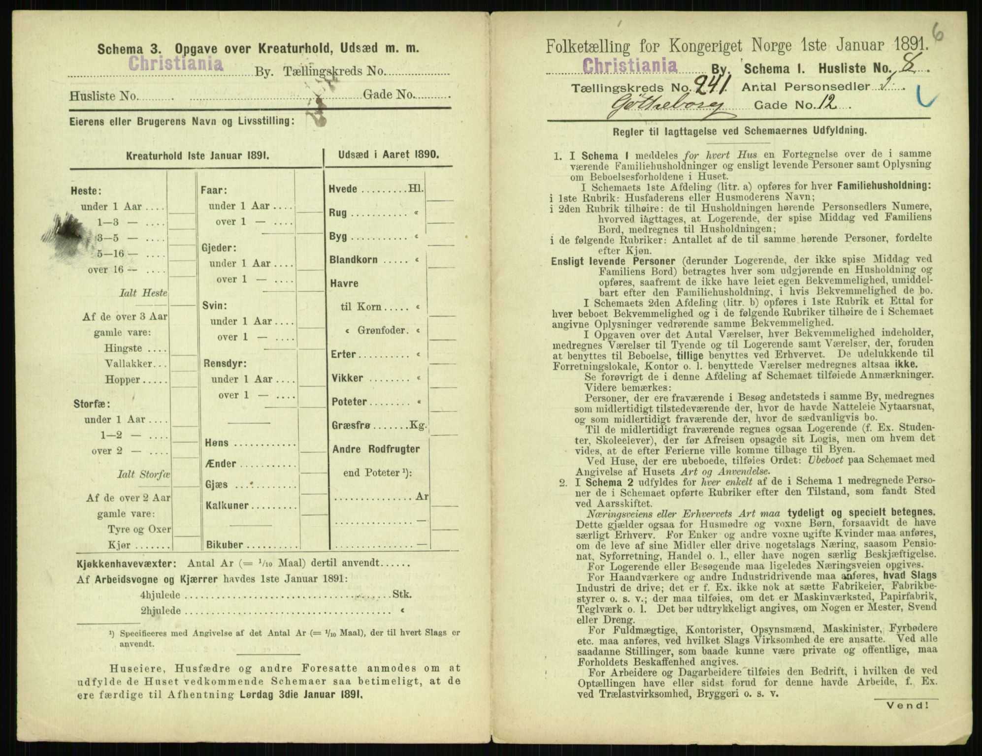 RA, 1891 census for 0301 Kristiania, 1891, p. 146347