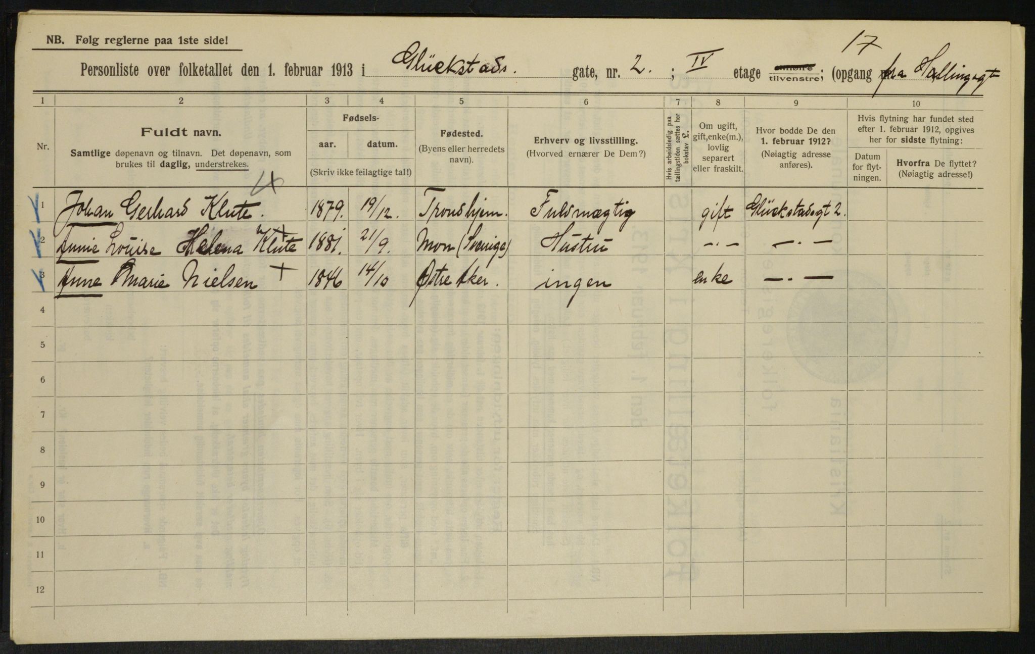 OBA, Municipal Census 1913 for Kristiania, 1913, p. 29465