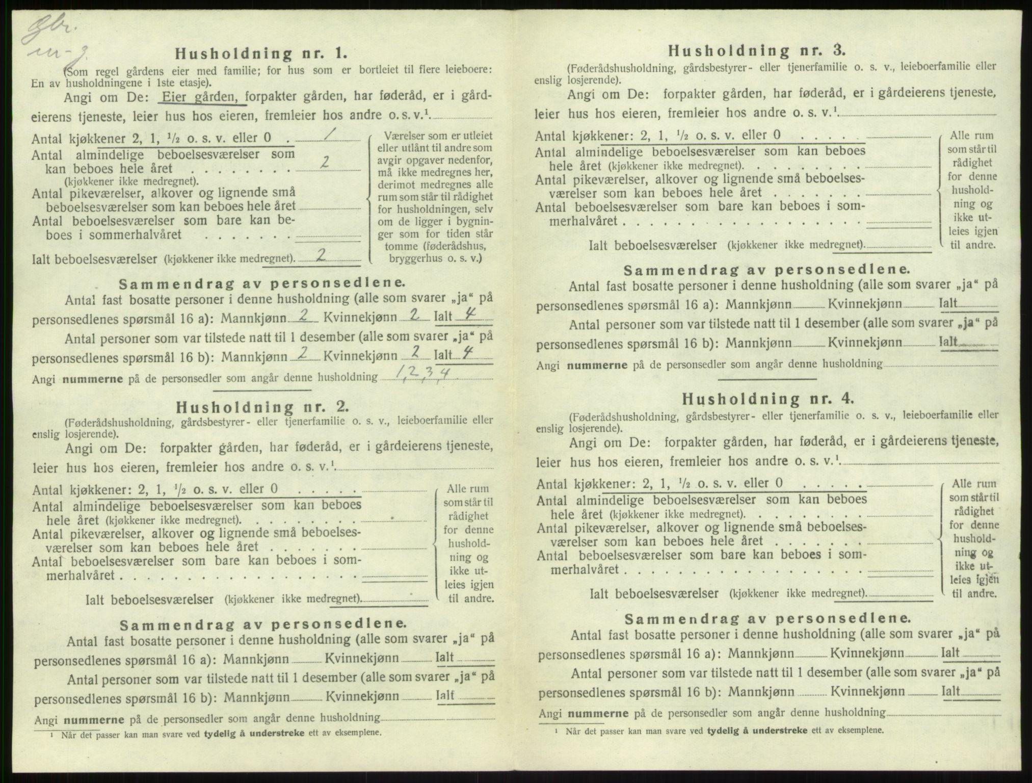 SAB, 1920 census for Sogndal, 1920, p. 818