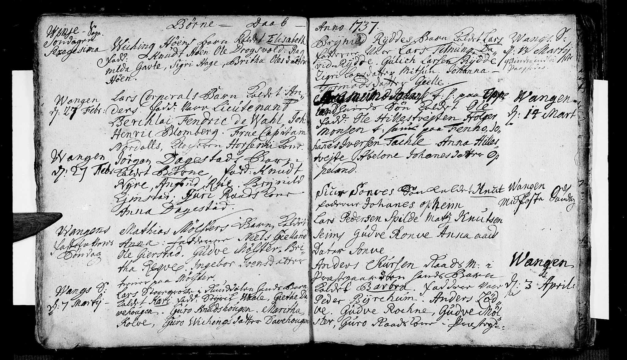 Voss sokneprestembete, AV/SAB-A-79001/H/Haa: Parish register (official) no. A 5, 1736-1743, p. 27