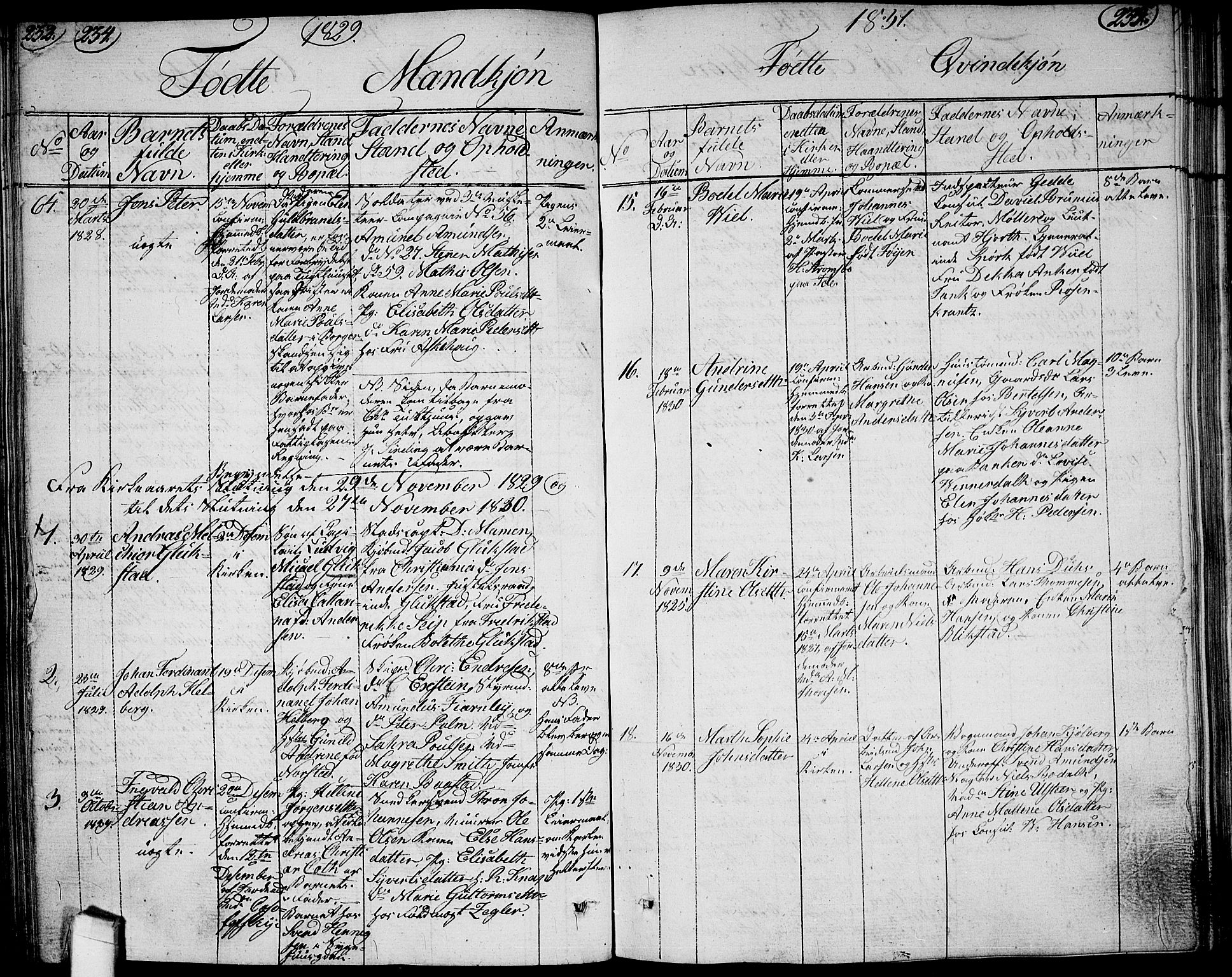 Halden prestekontor Kirkebøker, SAO/A-10909/G/Ga/L0002: Parish register (copy) no. 2, 1821-1834, p. 234-235