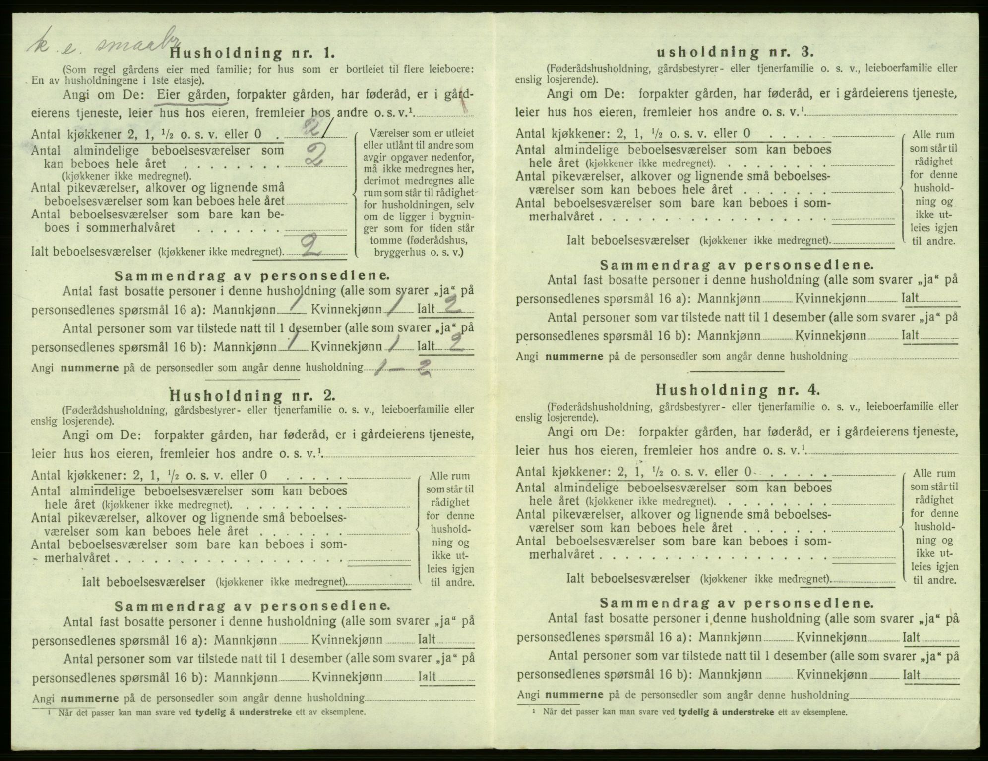 SAB, 1920 census for Fana, 1920, p. 282