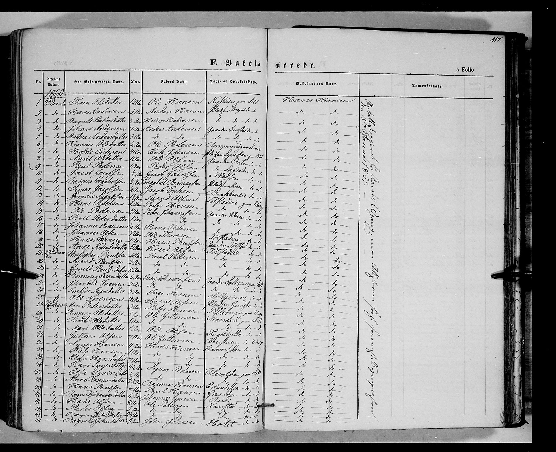 Vågå prestekontor, AV/SAH-PREST-076/H/Ha/Haa/L0006: Parish register (official) no. 6 /1, 1856-1872, p. 417