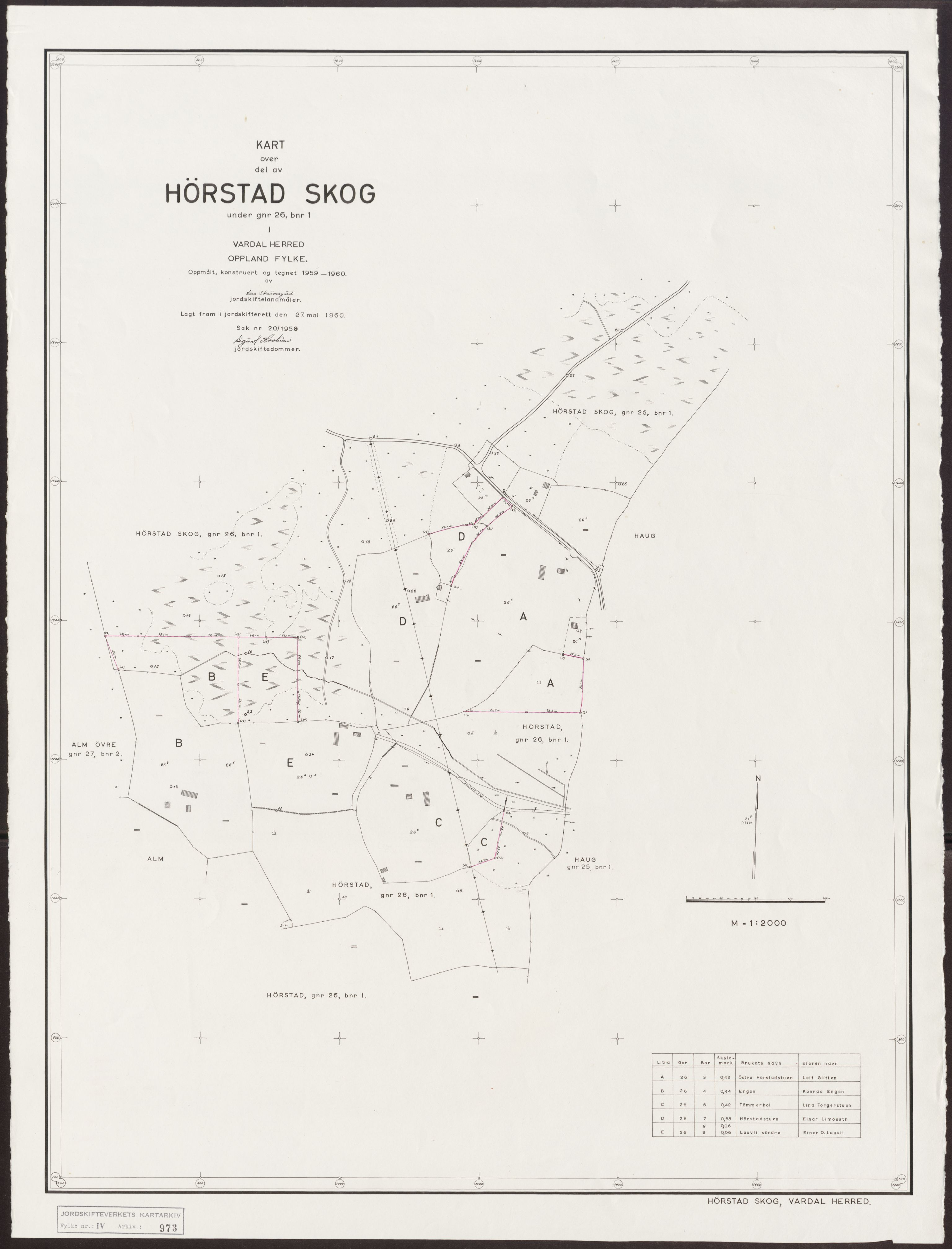 Jordskifteverkets kartarkiv, AV/RA-S-3929/T, 1859-1988, p. 1218