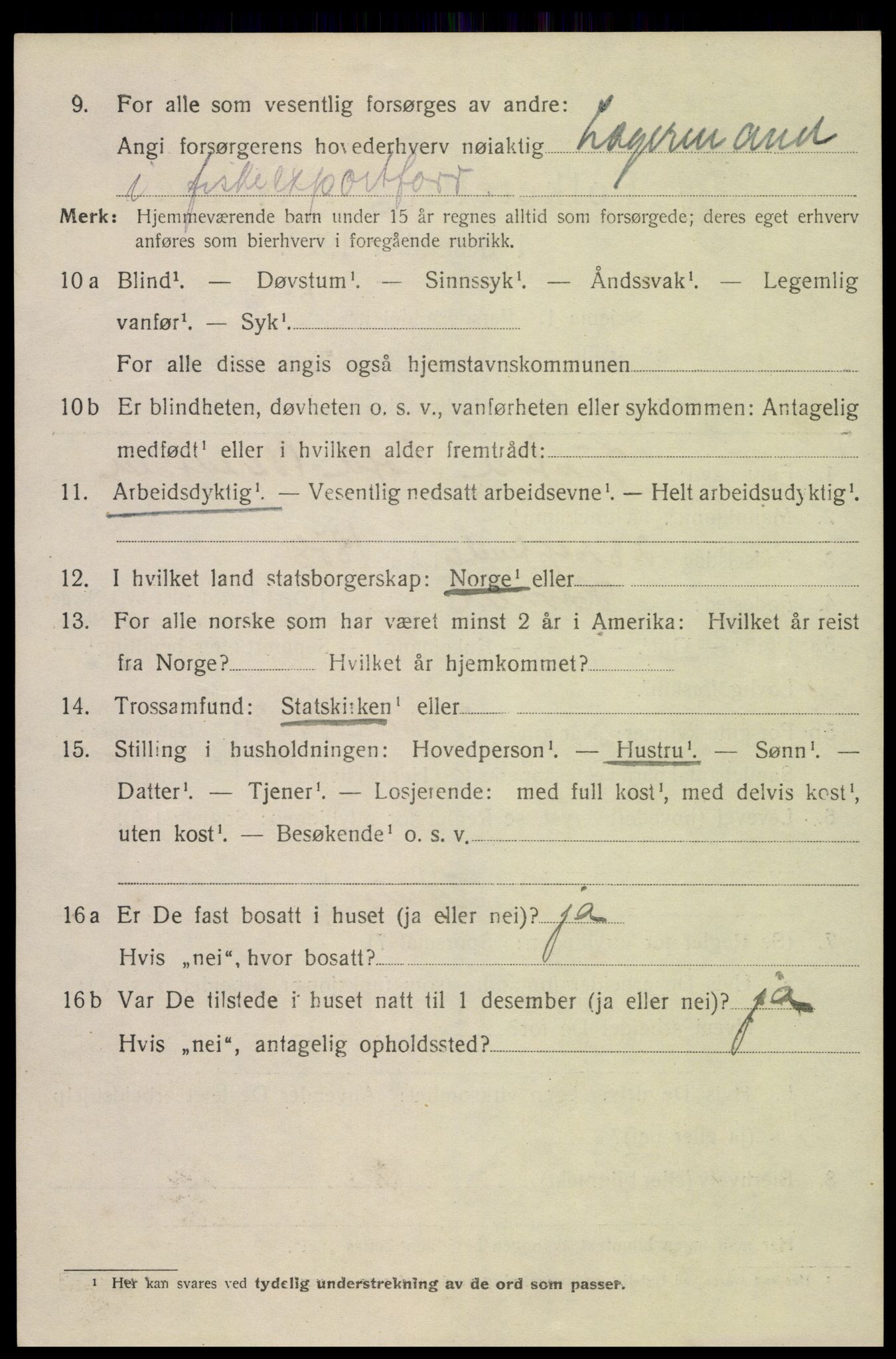 SAK, 1920 census for Flekkefjord, 1920, p. 2071