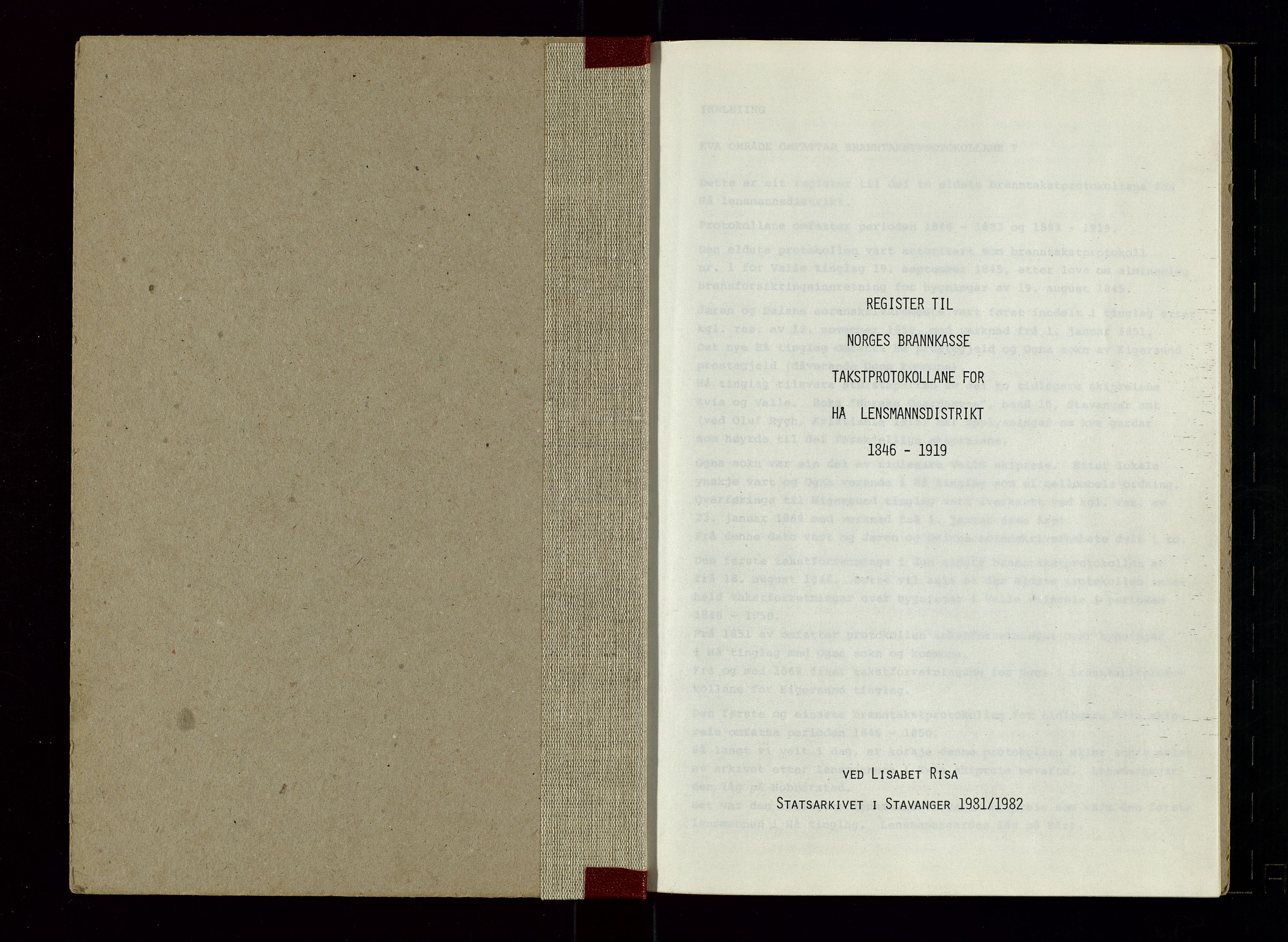 Hå lensmannskontor, AV/SAST-A-100456/Goa/L0013: Register til takstprotokoller, 1846-1919